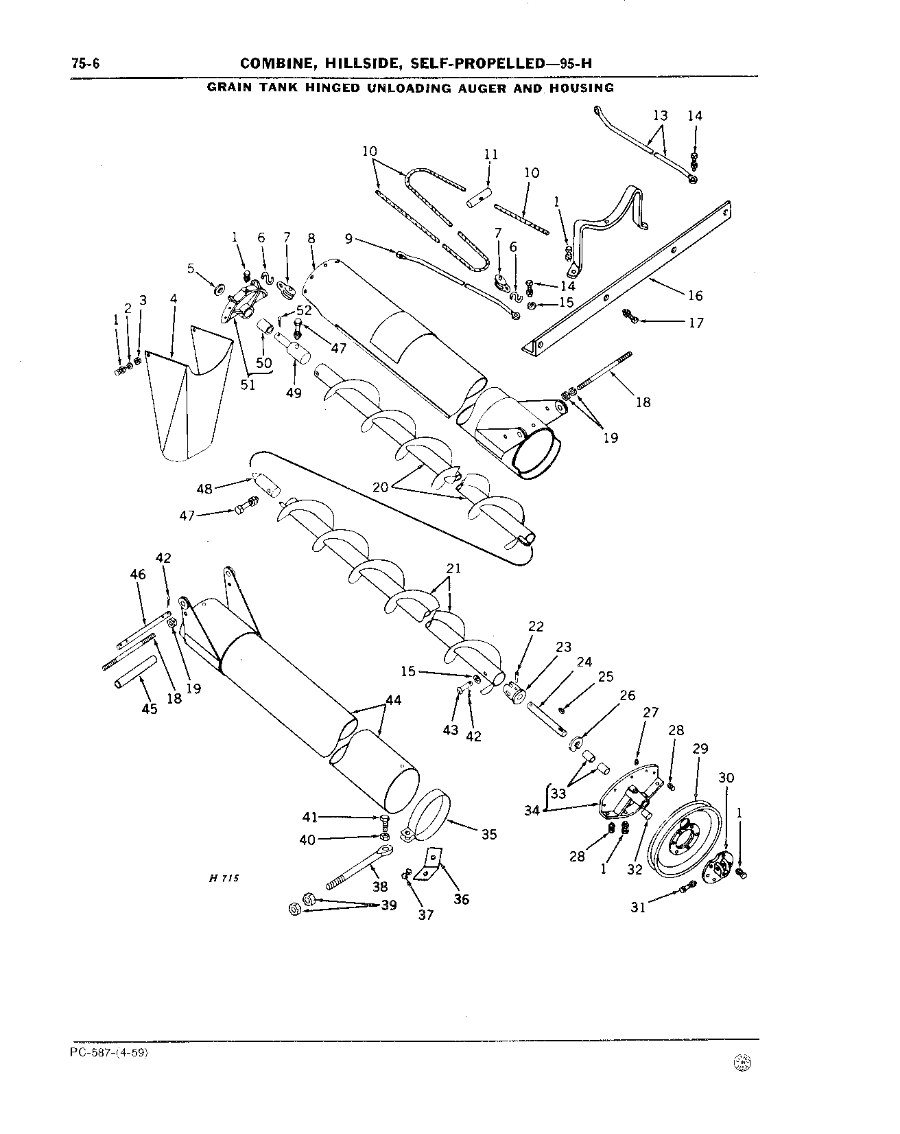 Auger, Grain Tank Hinged Unloading