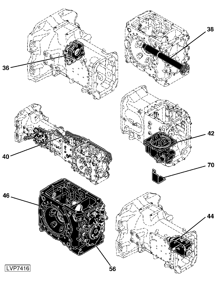 520 Powerreverser Transmission (P/R) With Electro-Hydraulic (EH) Hi/Low Tractor