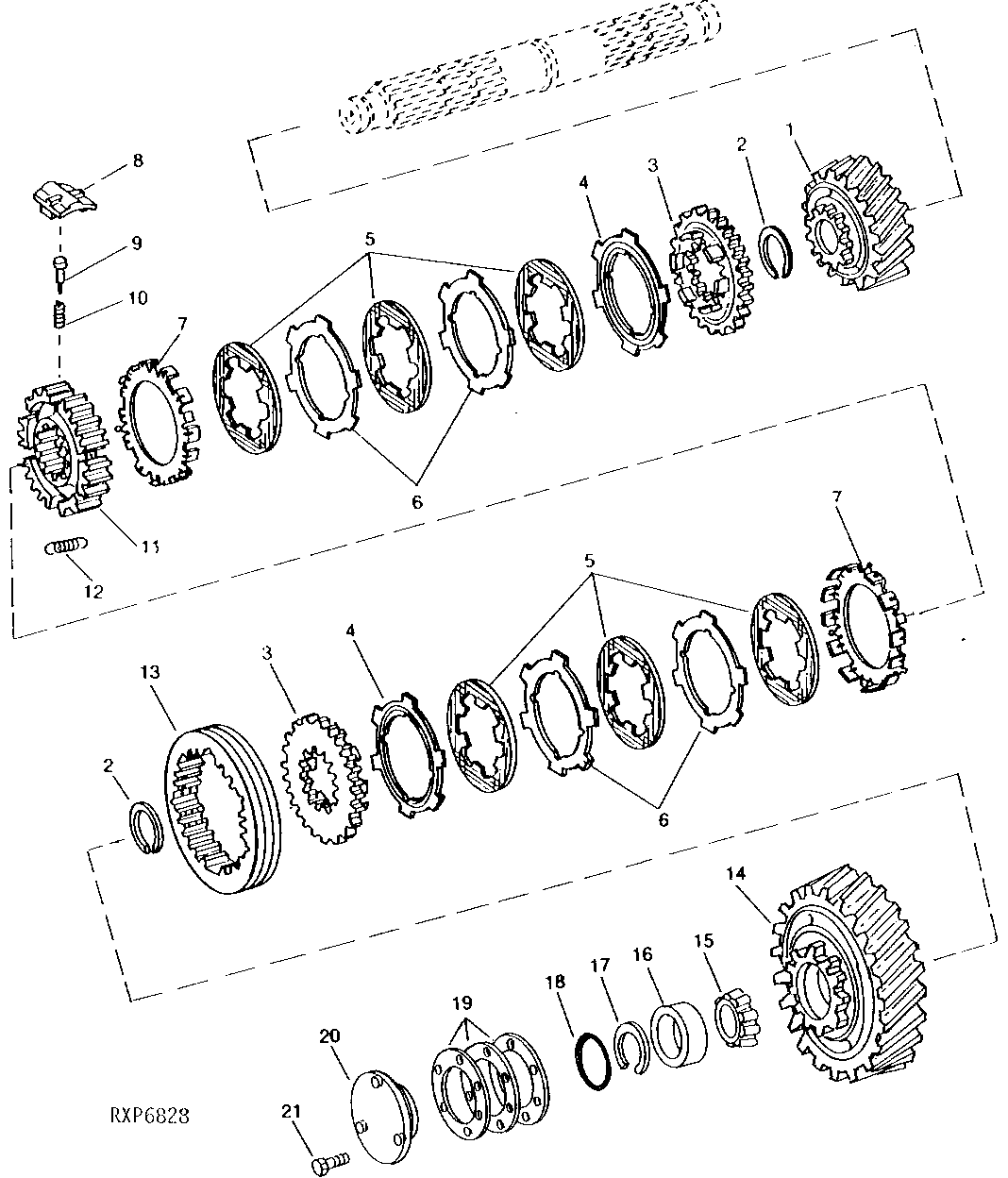 REAR LOWER COUNTERSHAFT (24-SPEED POWRSYNC)