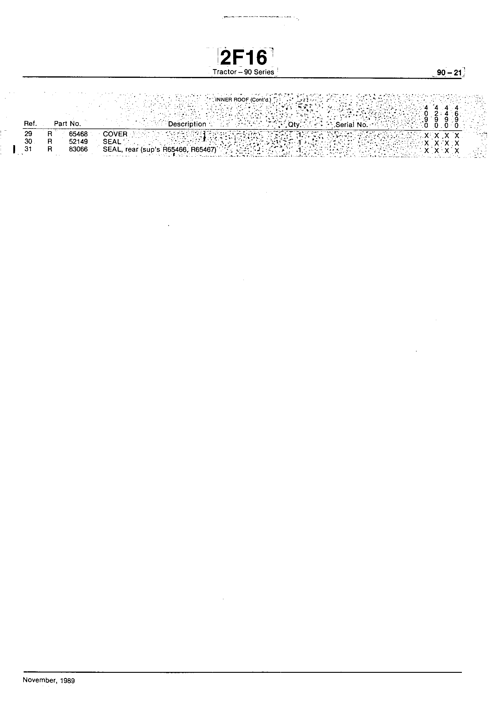 Operation Station Inner Roof (Continued)