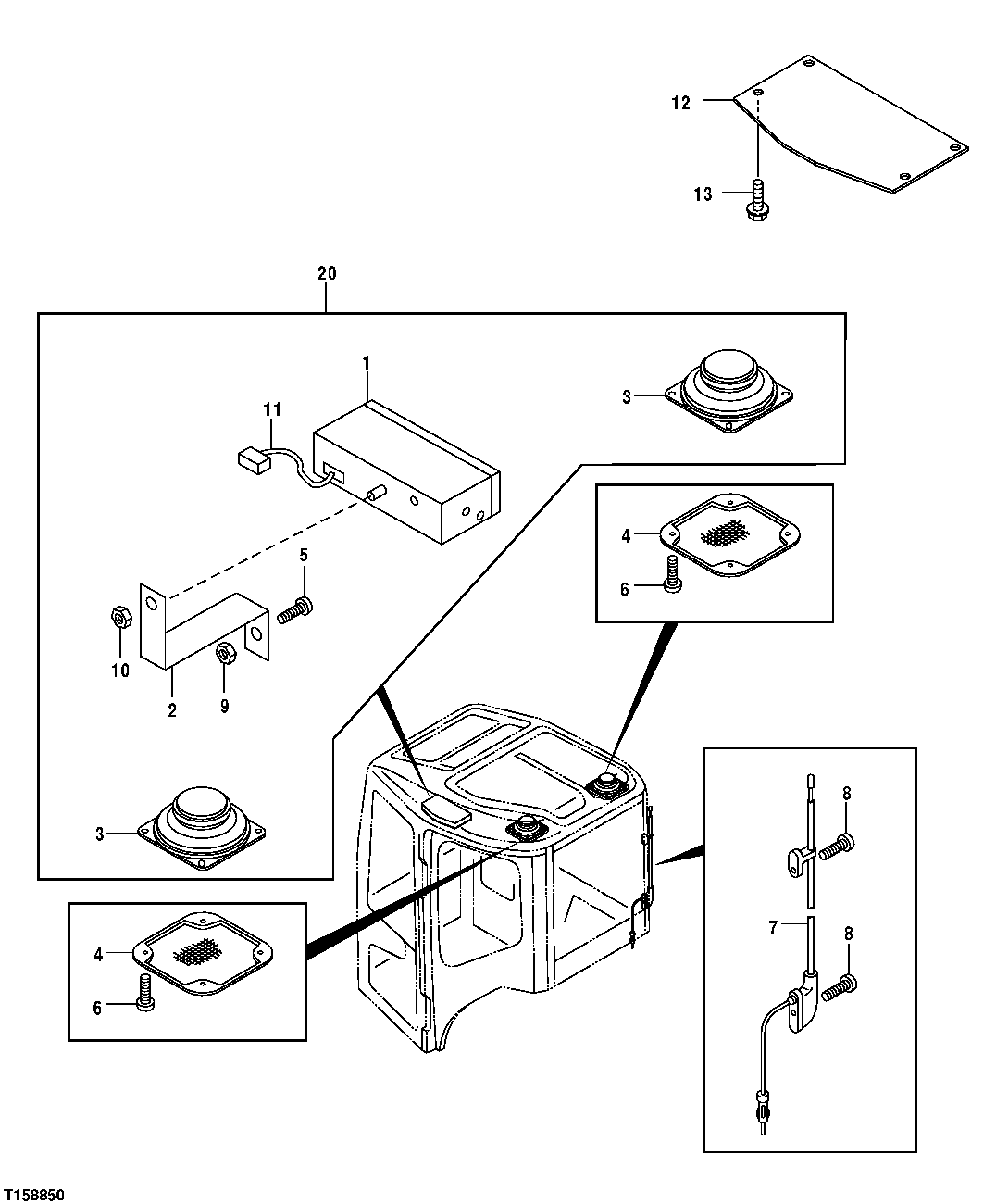 Radio, Harness And Speakers (For Use With Cab Only)