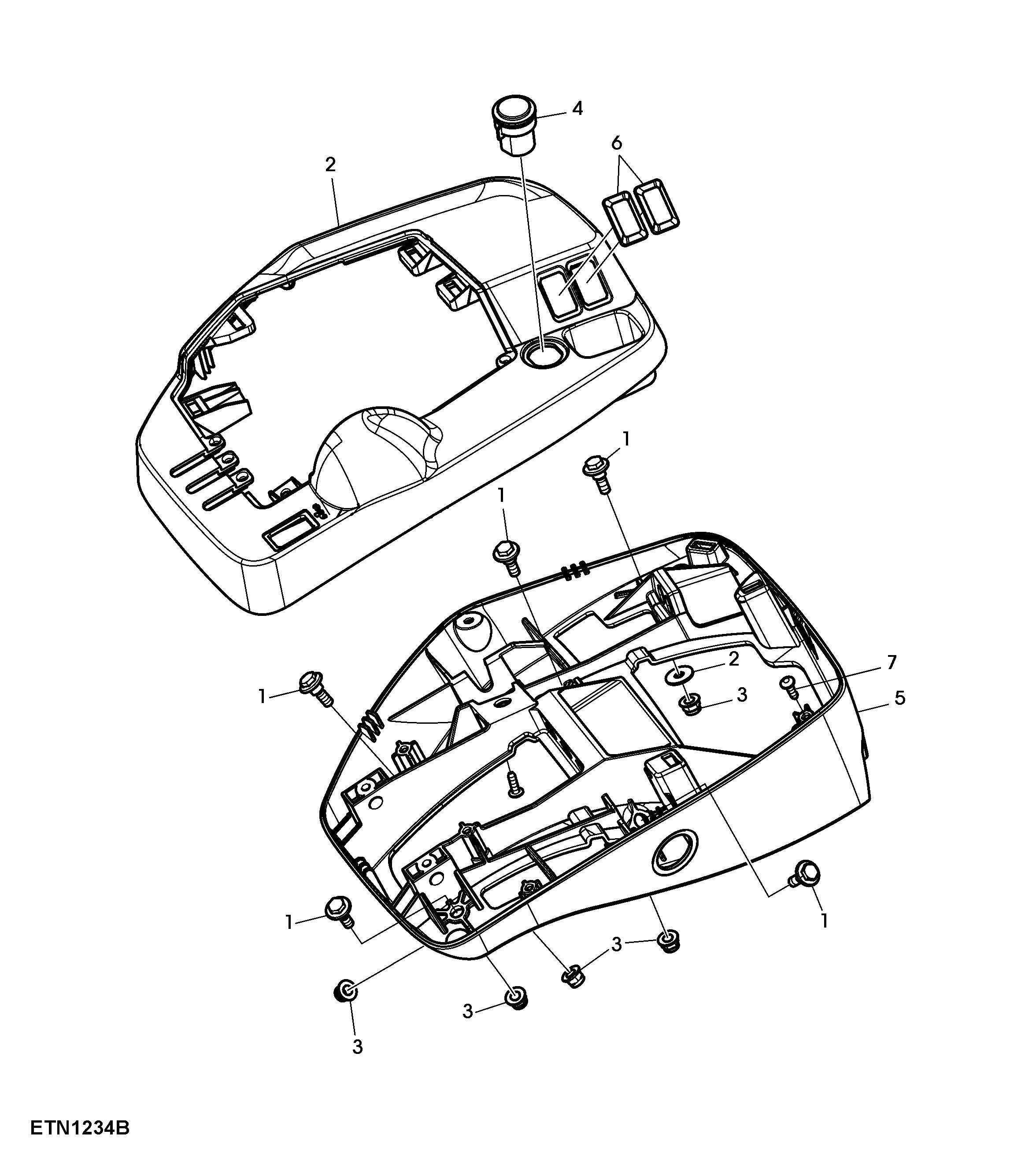Console Cover, W/O Rear SCV, Open Operator Station