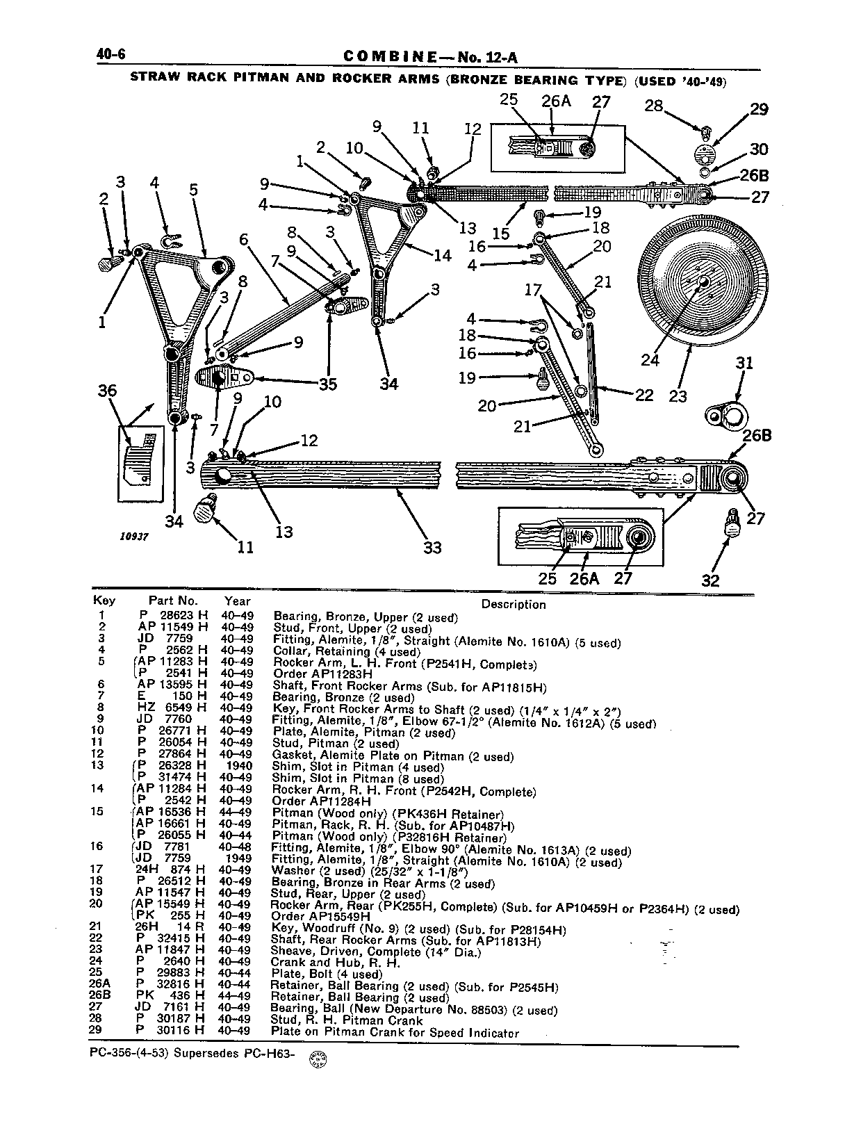 Section 40-Straw Rack and Rear Hood (Continued)