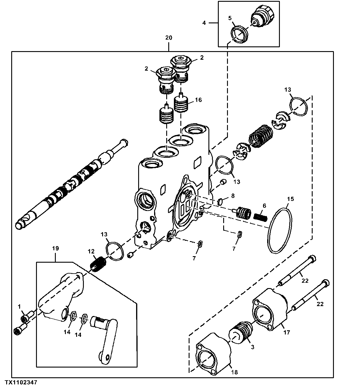Mid Mounted Scarifier Valve Section, Standard Controls