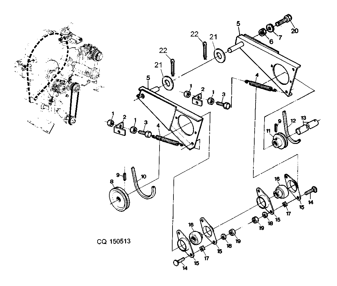 COUNTERSHAFT FOR ROTARY SCREEN - AIR CONDITIONING