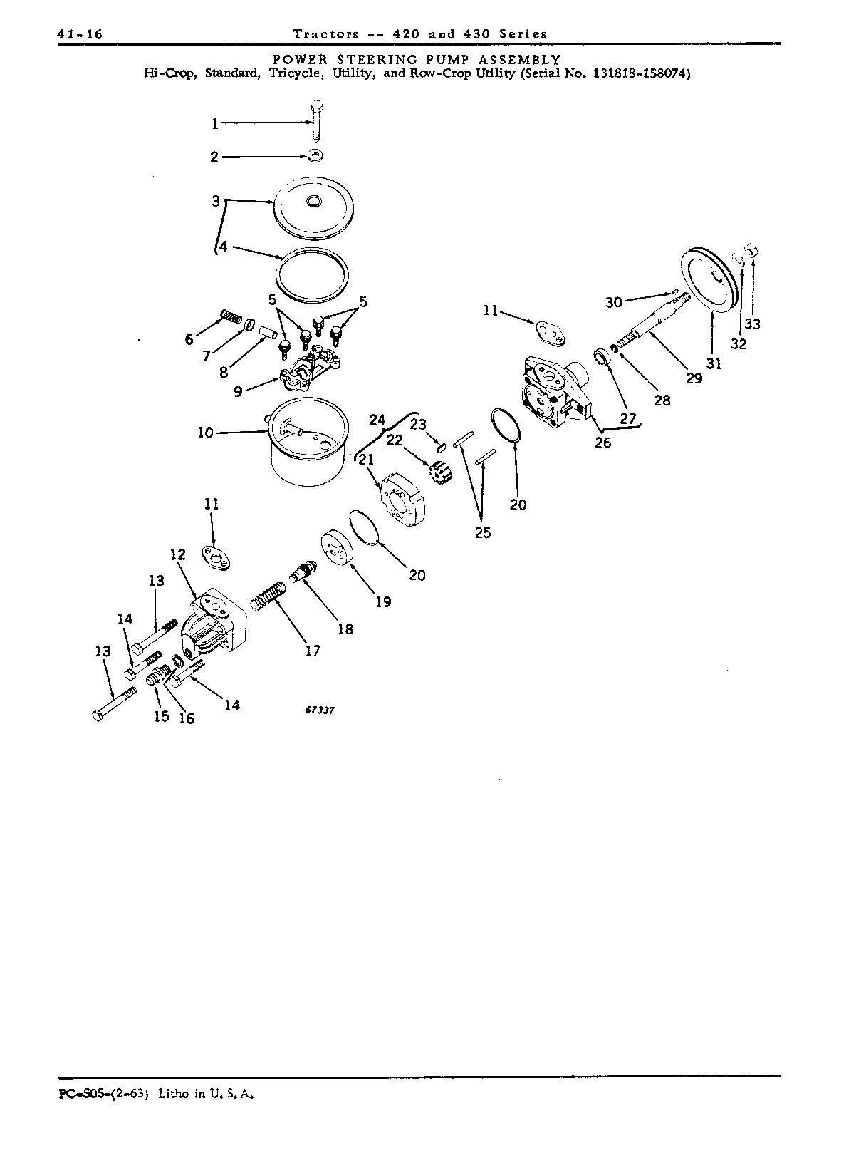 Pump, power steering (131818 - 158074)