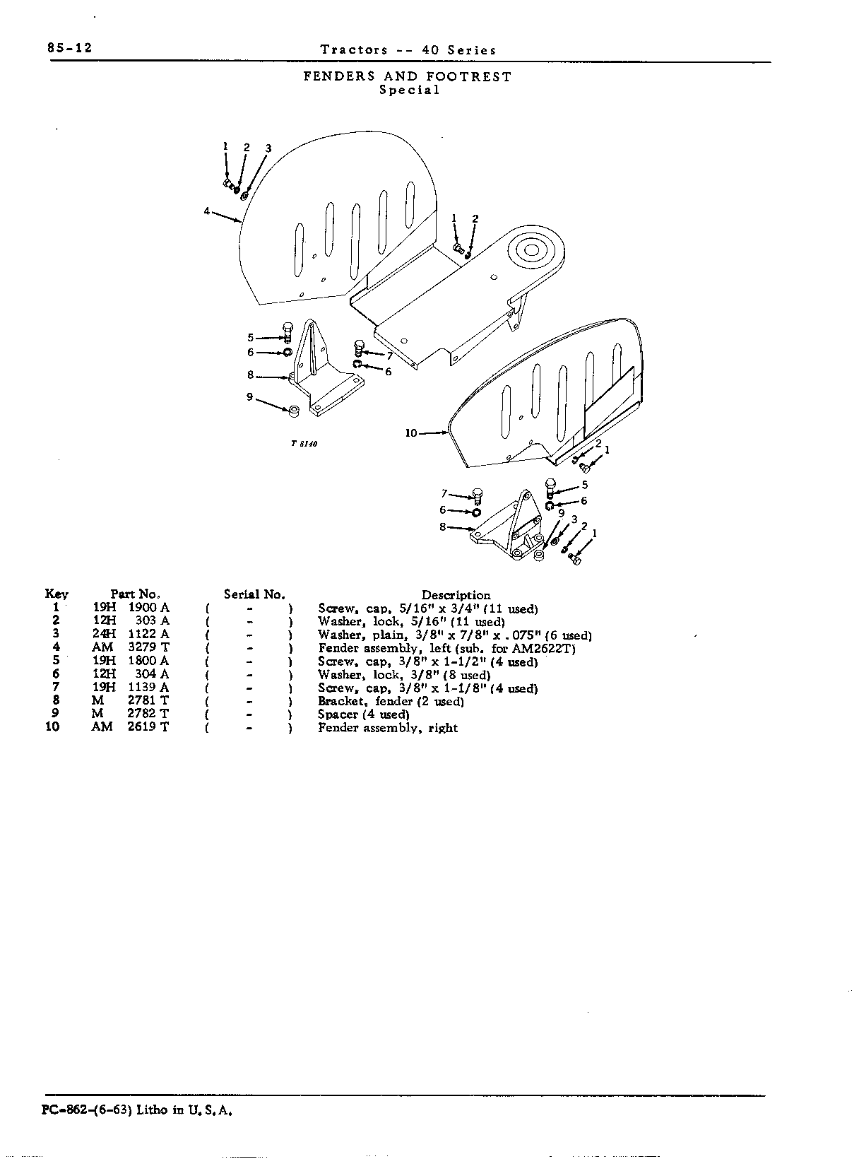 Fender assembly (V)