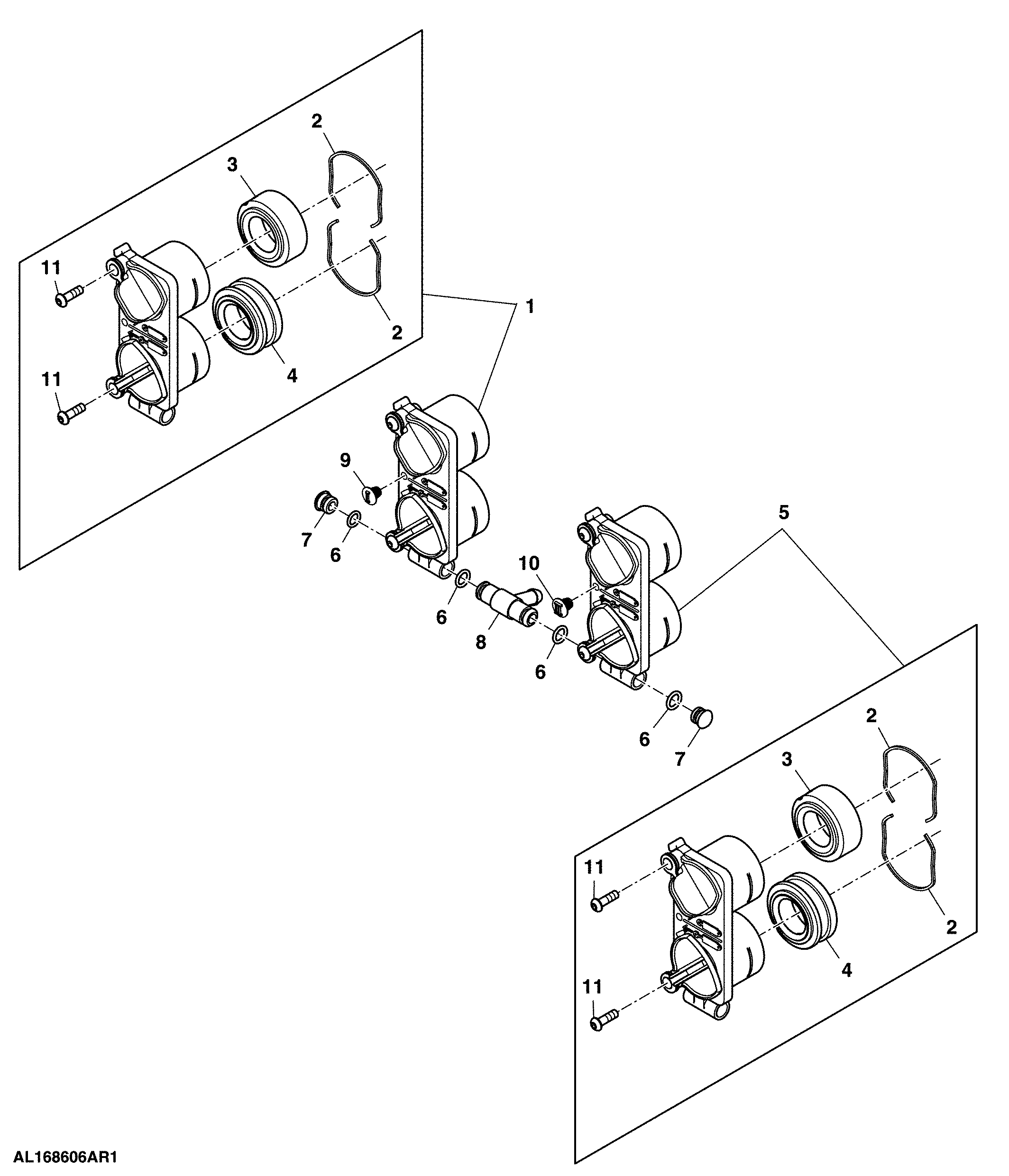 Cover, Dust Protection, ISO Quick Couplers, Deluxe, Position I+II