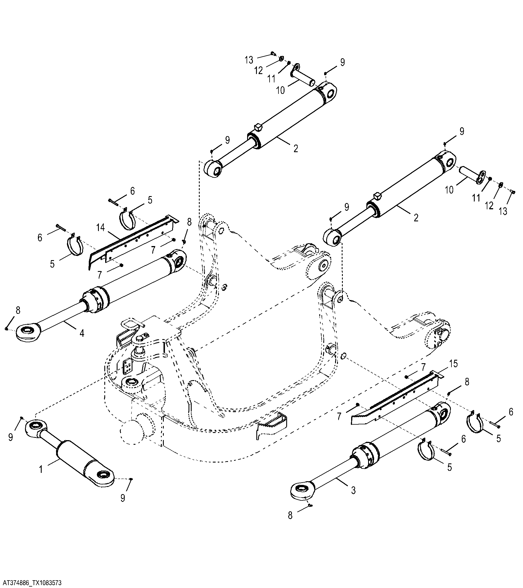 Hydraulic Cylinders, Power Angle Tilt (PAT)