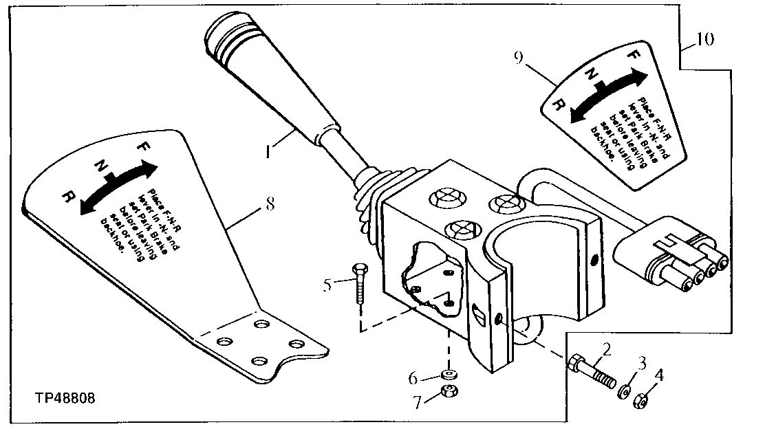 FORWARD AND NEUTRAL REVERSE CONTROL SWITCH AND LEVER