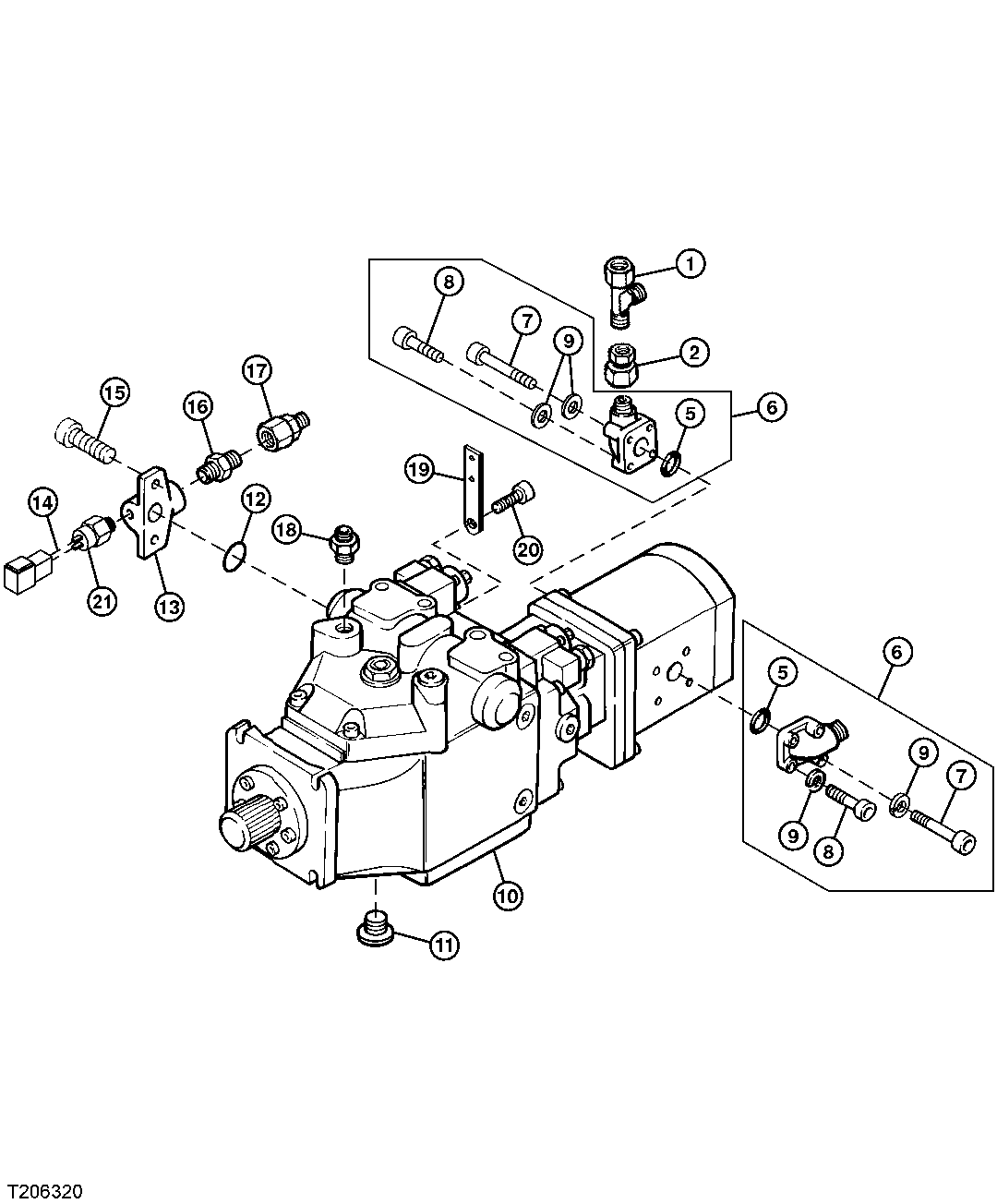 Left Hydrostatic Pump And Transmission Charge Pump ( - 006199)