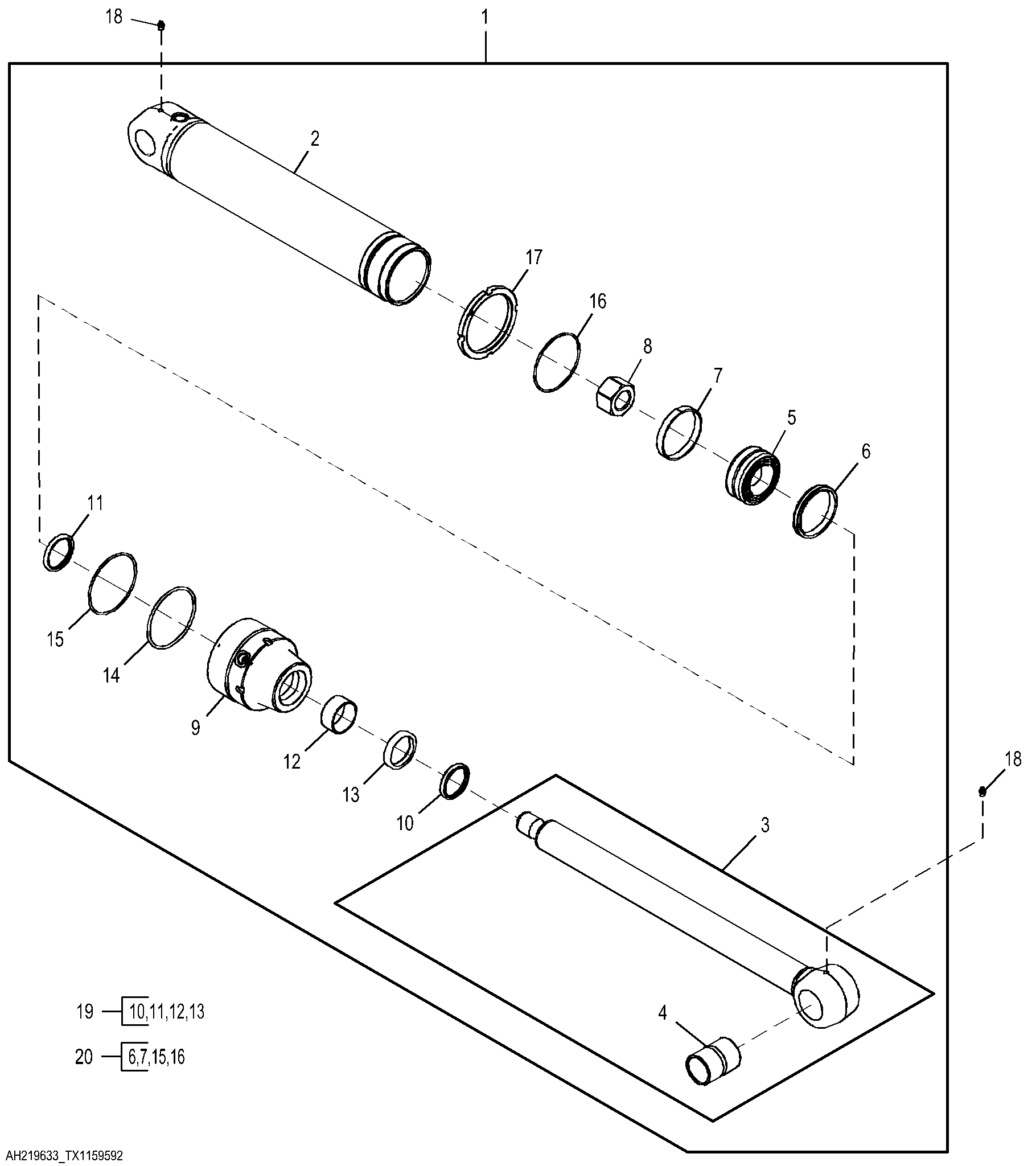 Crowd Cylinder and Repair Kit, Standard and Extendable Dipperstick