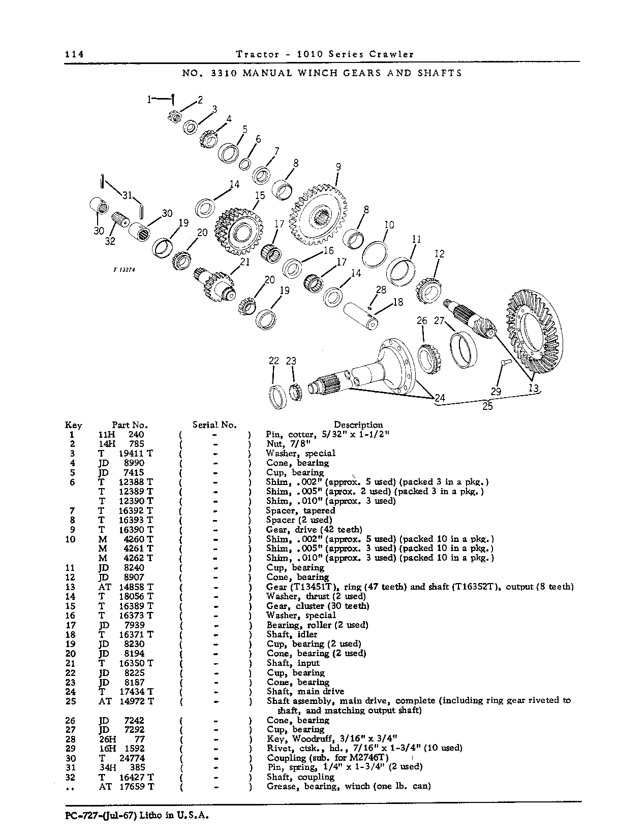 Brake rod, winch (Continued)