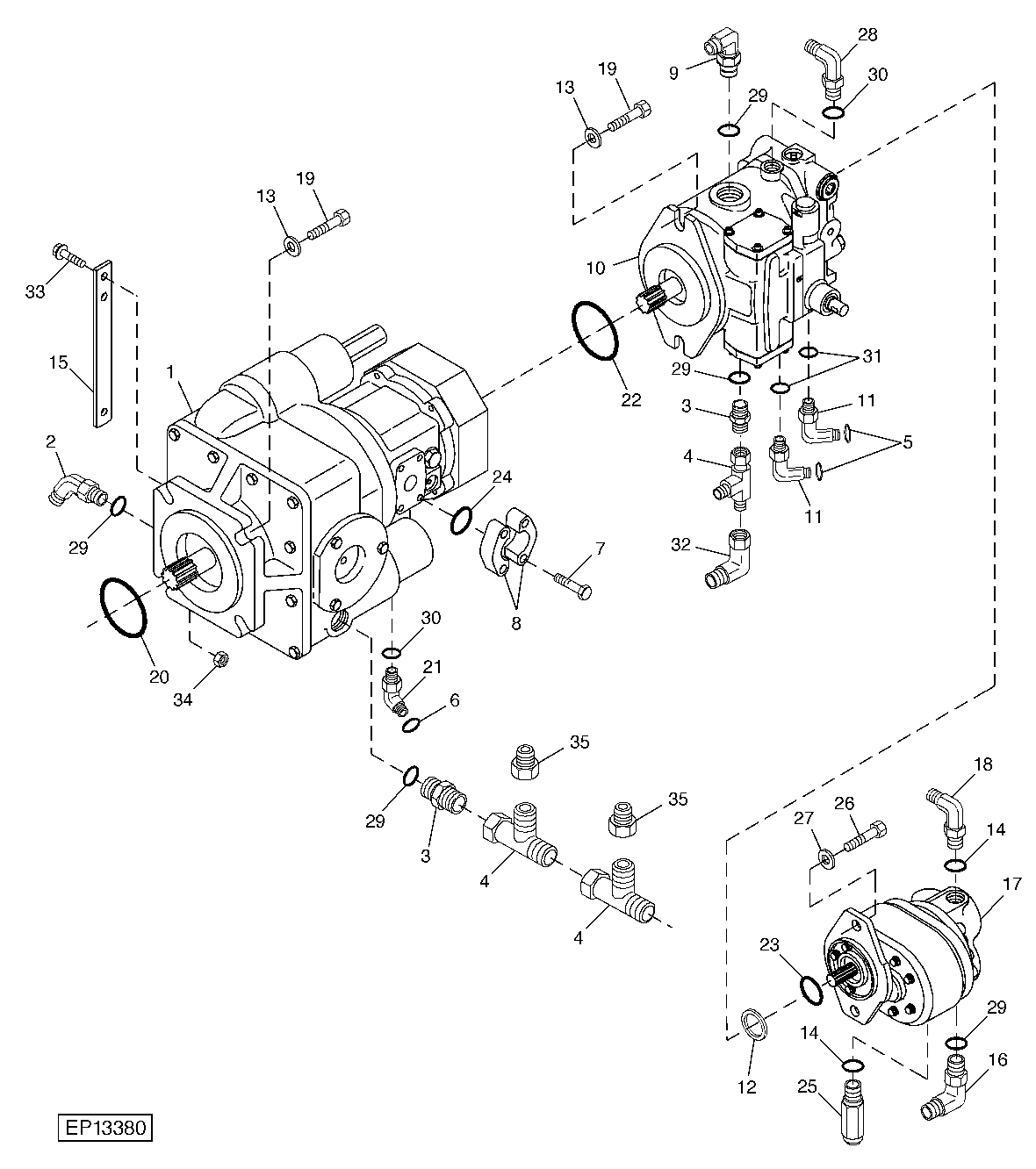 Tandem Pump Assembly (RH Pumps) (151107 - )