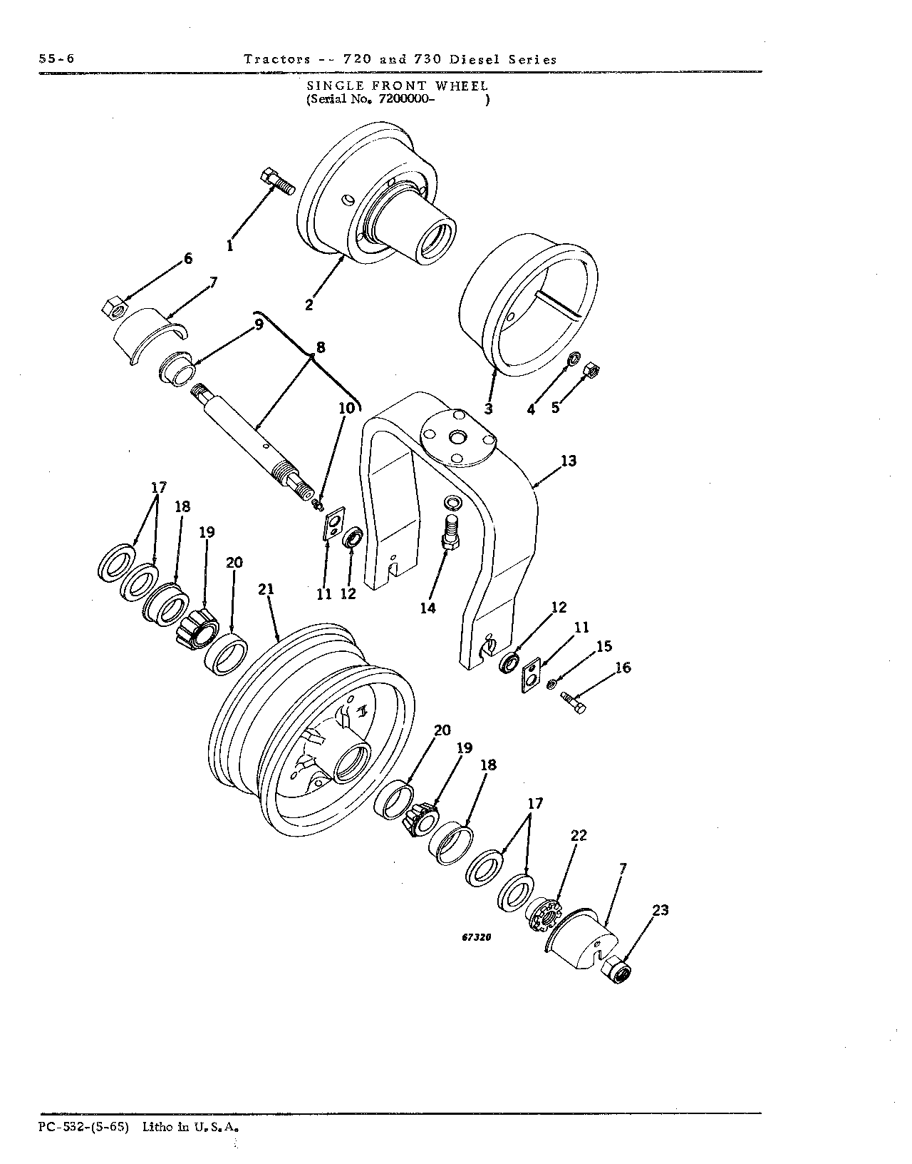 Single front wheel
