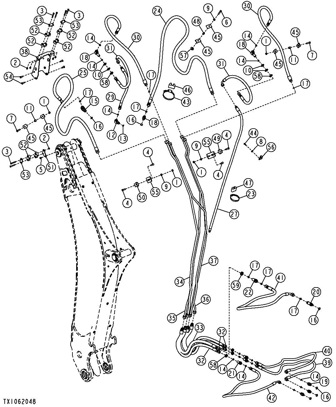 Extension Cylinder Hydraulics (Extendable Dipperstick) (Bucket)