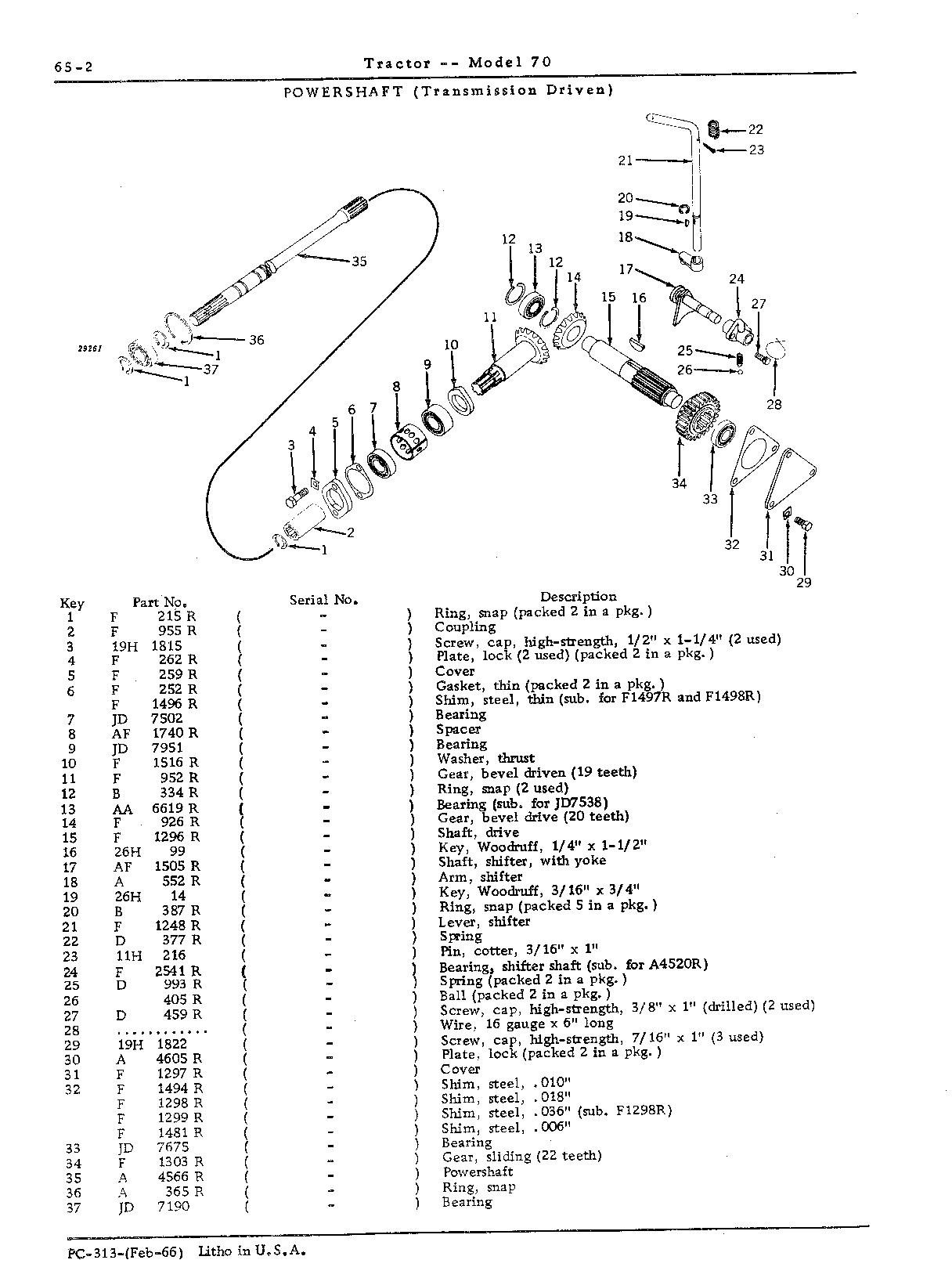 Section 65-Powershaft and Powershaft Clutch