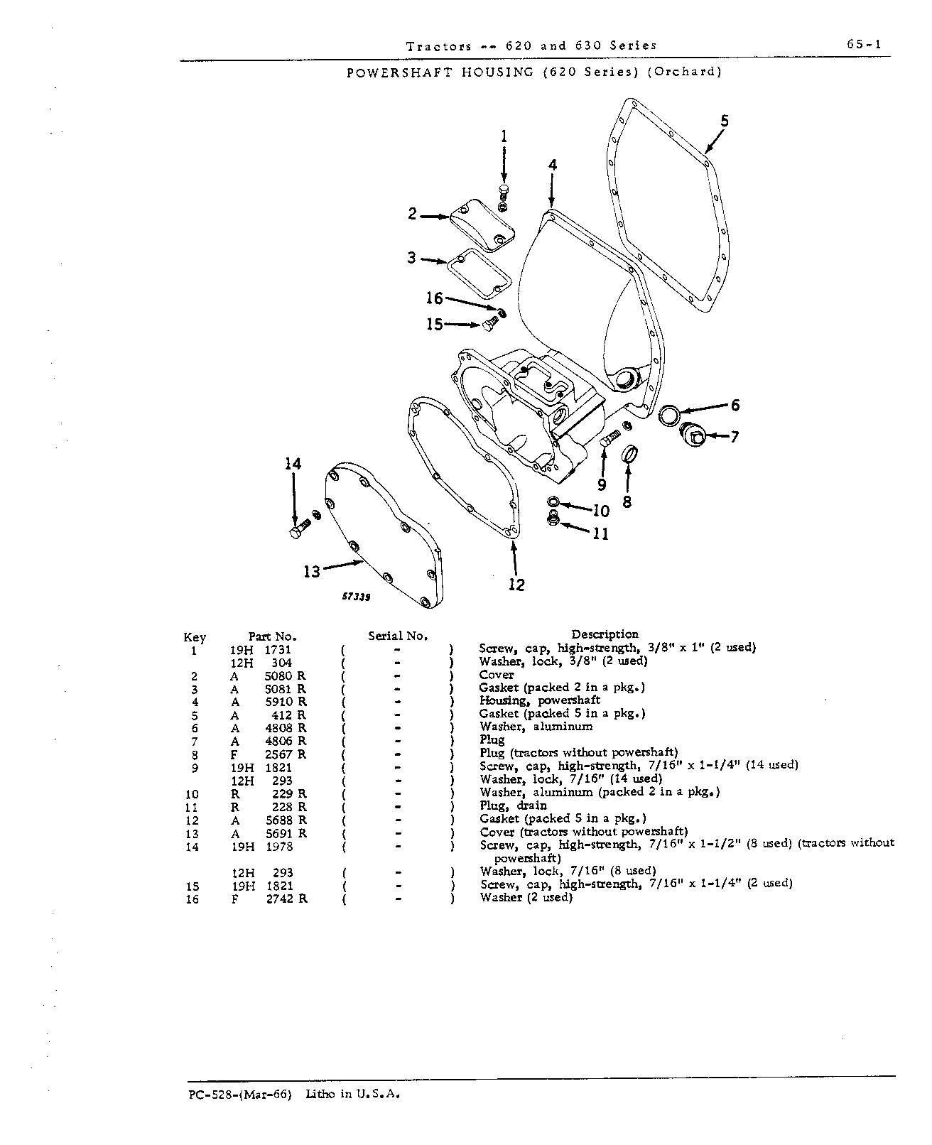 Housing, powershaft (Orchard)