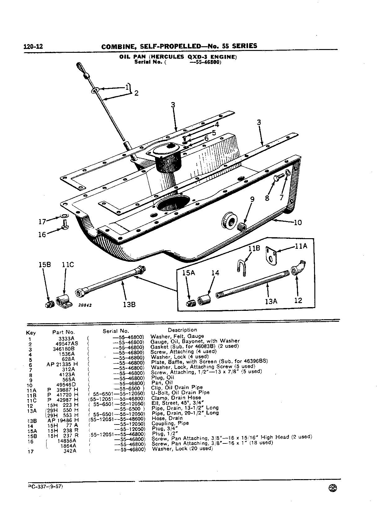 Engine, Hercules QXD-3 Oil Pan
