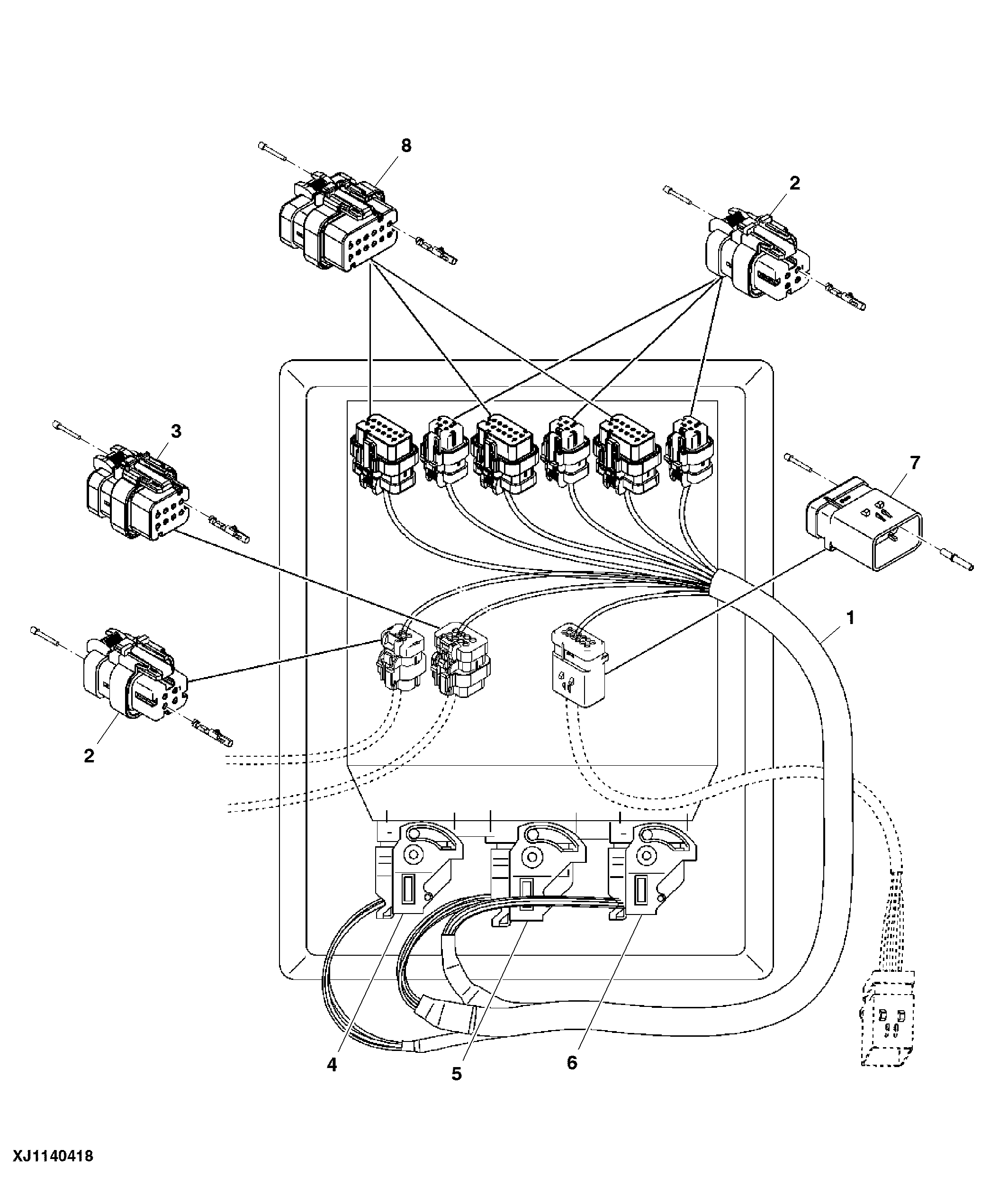 Cab Flex Module Wiring Loom W/ SDUA Touch Screen