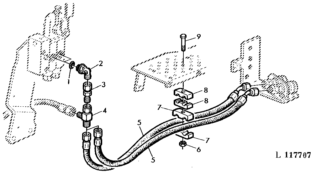 OIL LINES FOR CENTER QUICK-DISCONNECT COUPLERS (SPOOL TYPE)