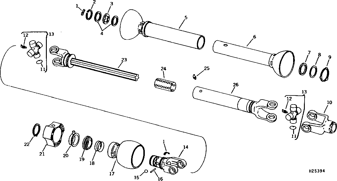 TELESCOPING POWERSHAFT AND SHIELD (162501 - 551400)