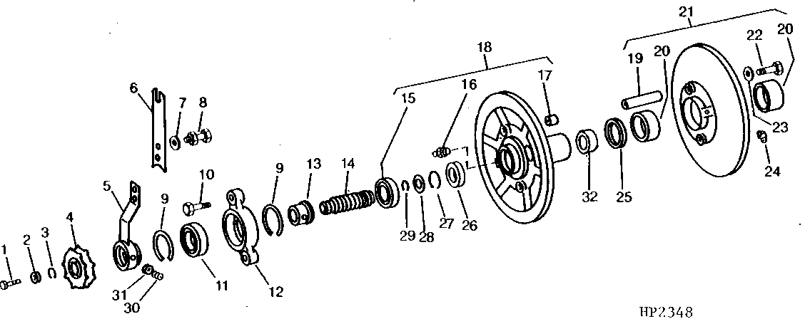 PRIMARY COUNTERSHAFT CYLINDER DRIVE SHEAVES