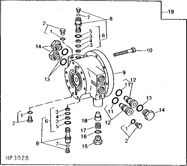 HYDROSTATIC DRIVE CENTER SECTION (SUNDSTRAND) ( - 556300), (610501 - )