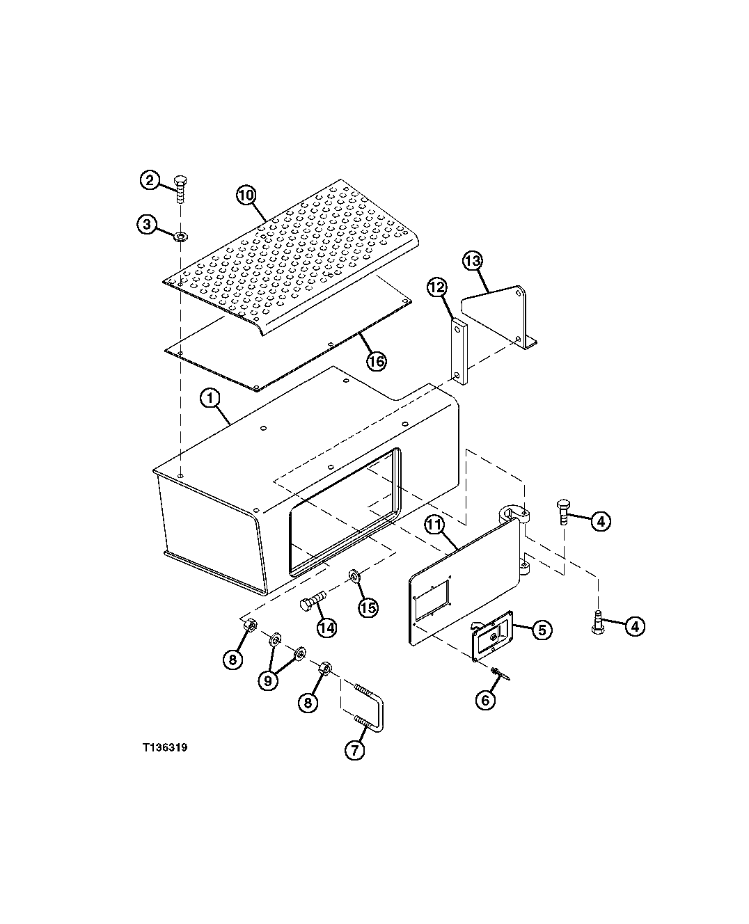 Storage Compartment and Footboard Assembly (Left)