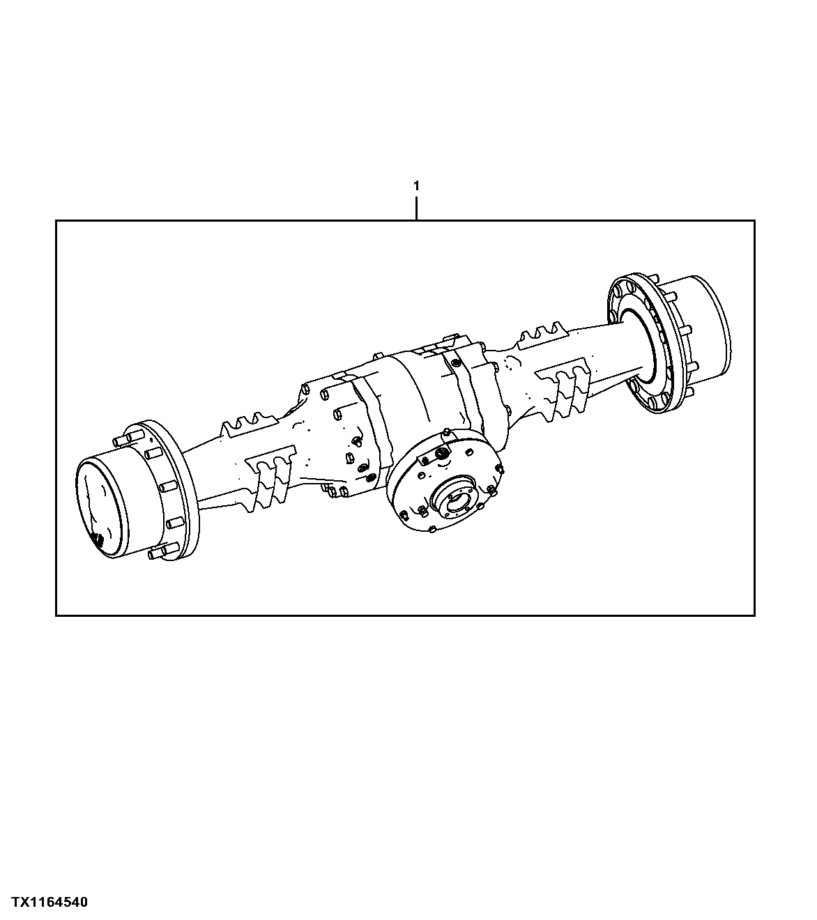 Complete Rear Axle and Differential Assembly ( - 270515)