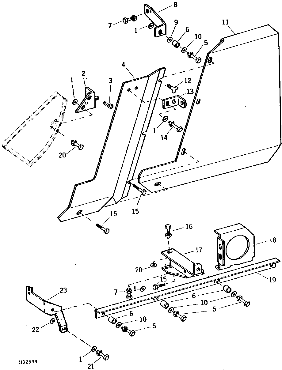 Mud Shields, Planetary Final Drive, RH (508915 - 556300)
