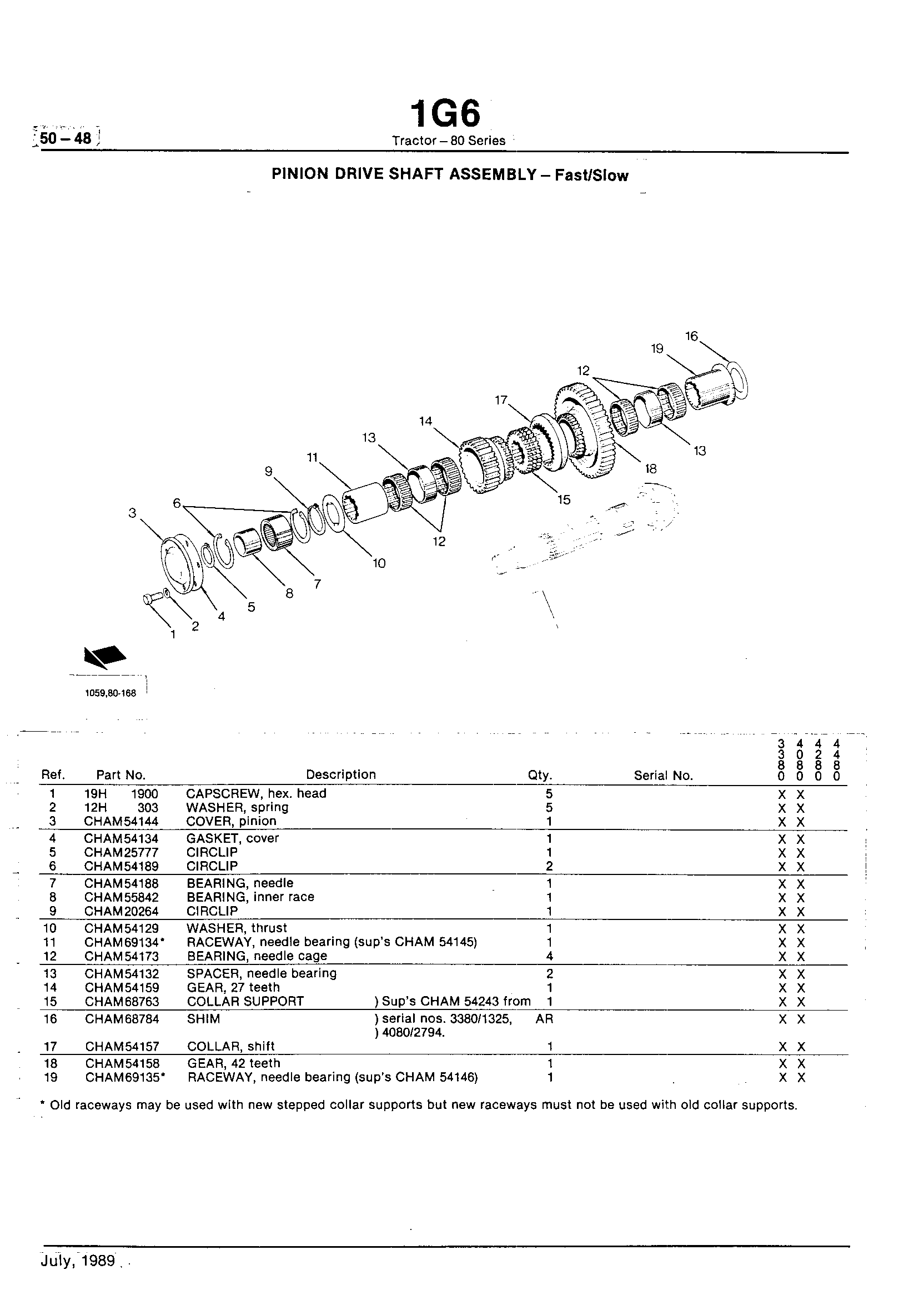 Power Train Pinion Drive Shaft Assembly - Fast/Slow