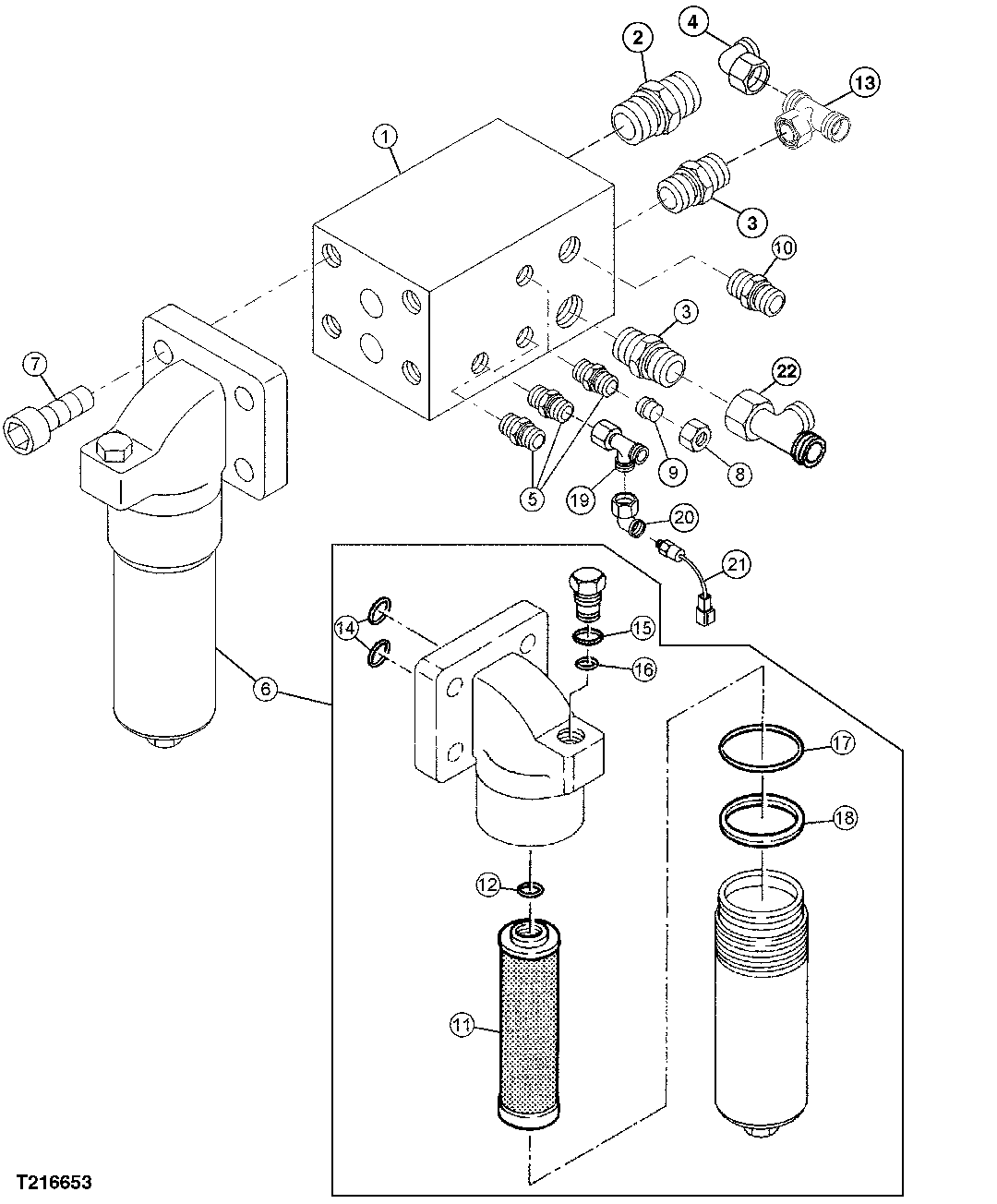 HYDROSTATIC FILTER AND FILTER MANIFOLD (SCRAPER)