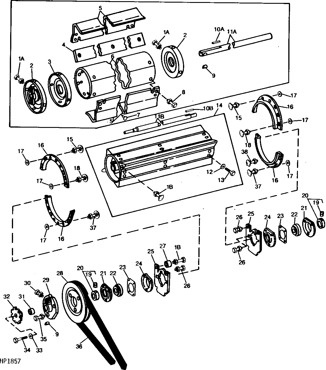 BEATER AND DRIVE FOR CYLINDER TACHOMETER ( - 600000)