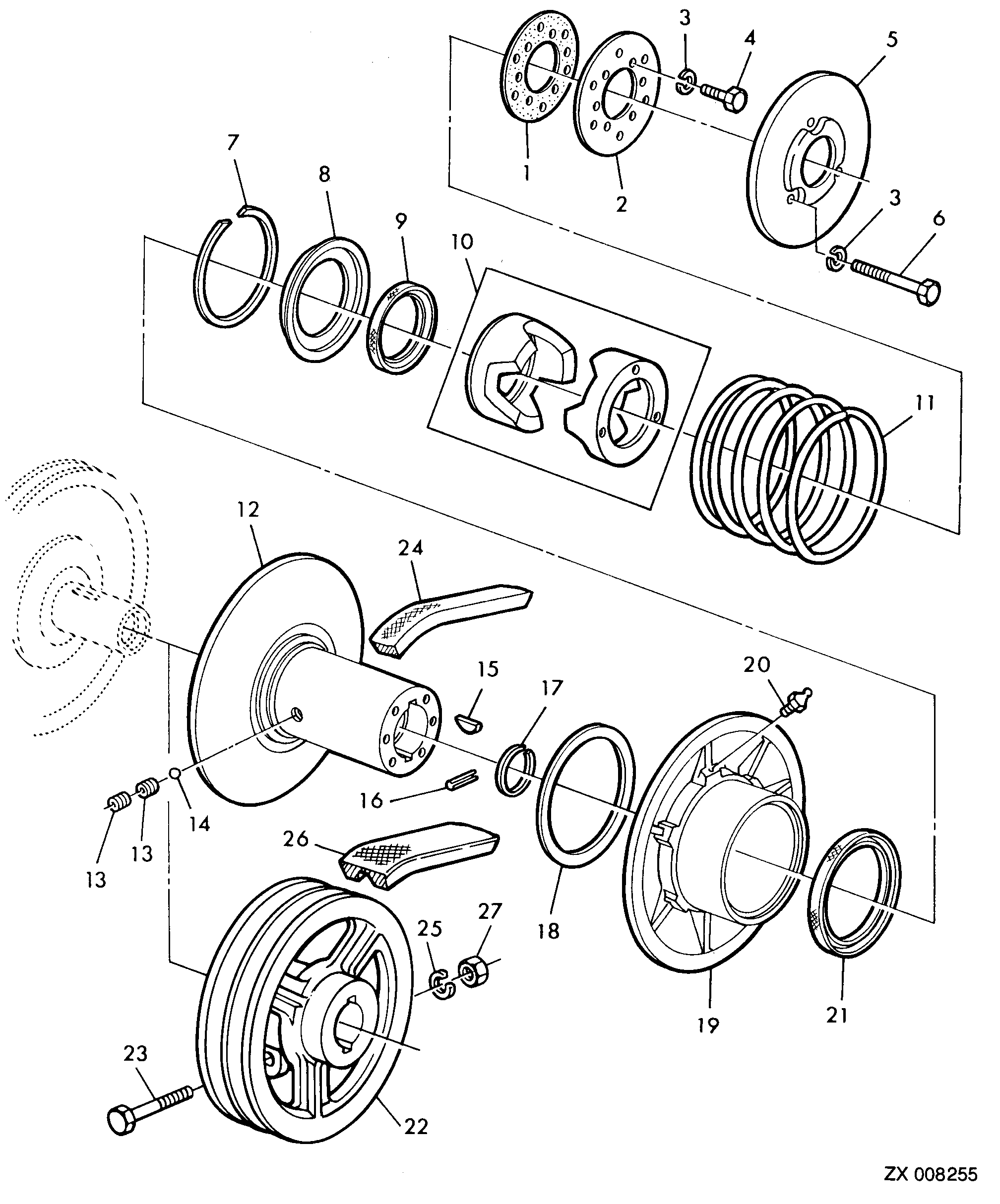 PULLEY, FEEDER HOUSE VARIABLE DRIVE, WITH DUAL BELT