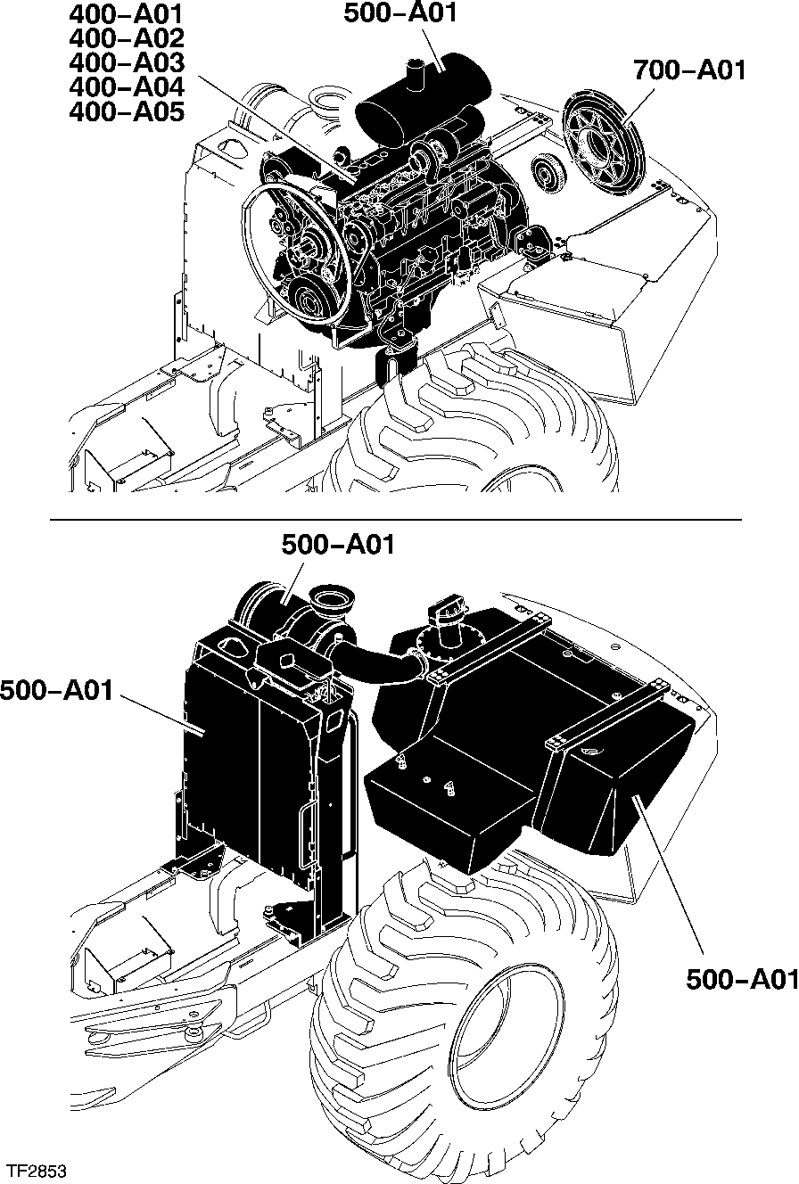 970_1070D Wheel Harvester (S.N. 001301-), Tier 3, Engine 6068HTJ86