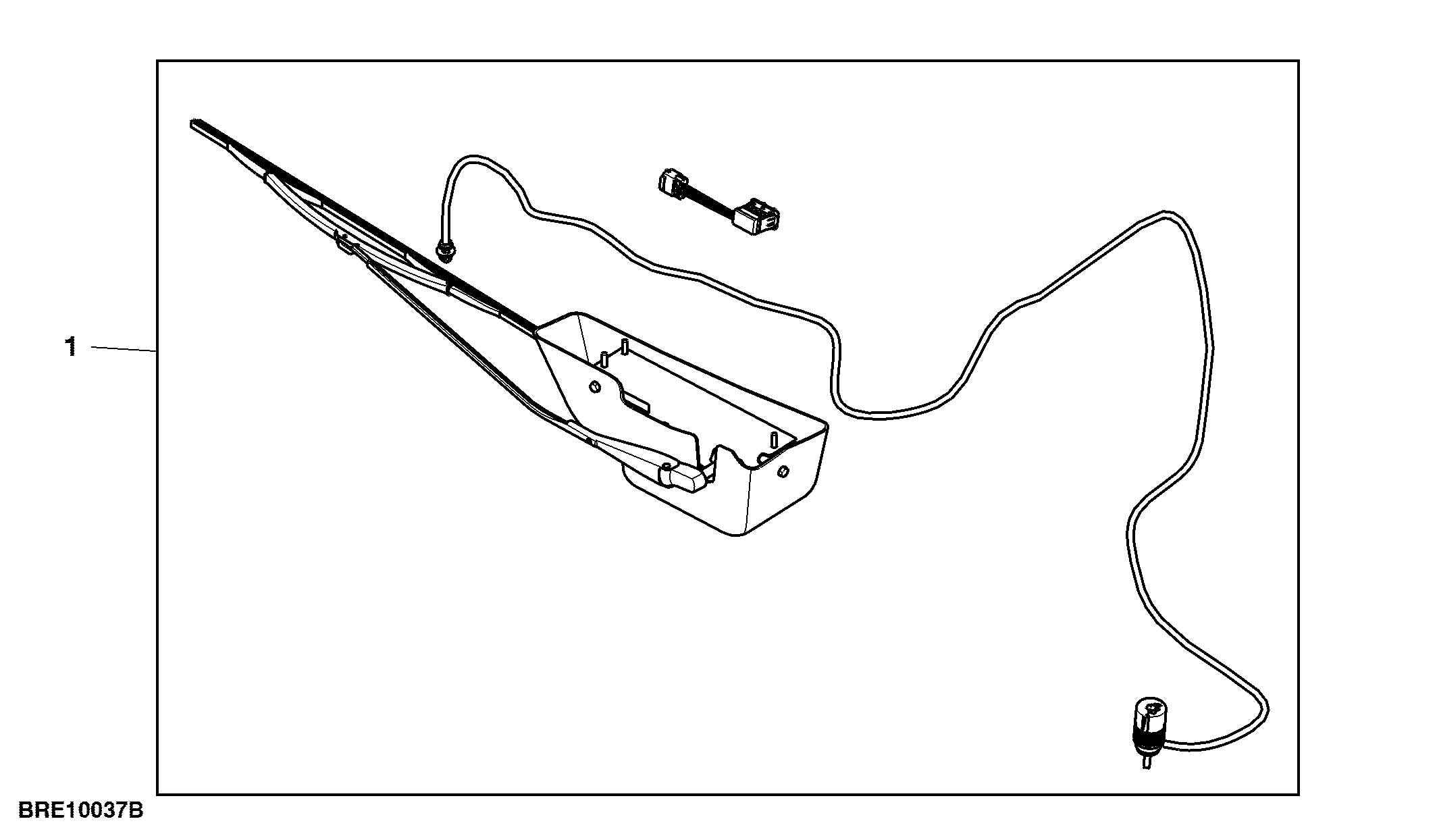 Windshield Wiper, RH Window, Attachment