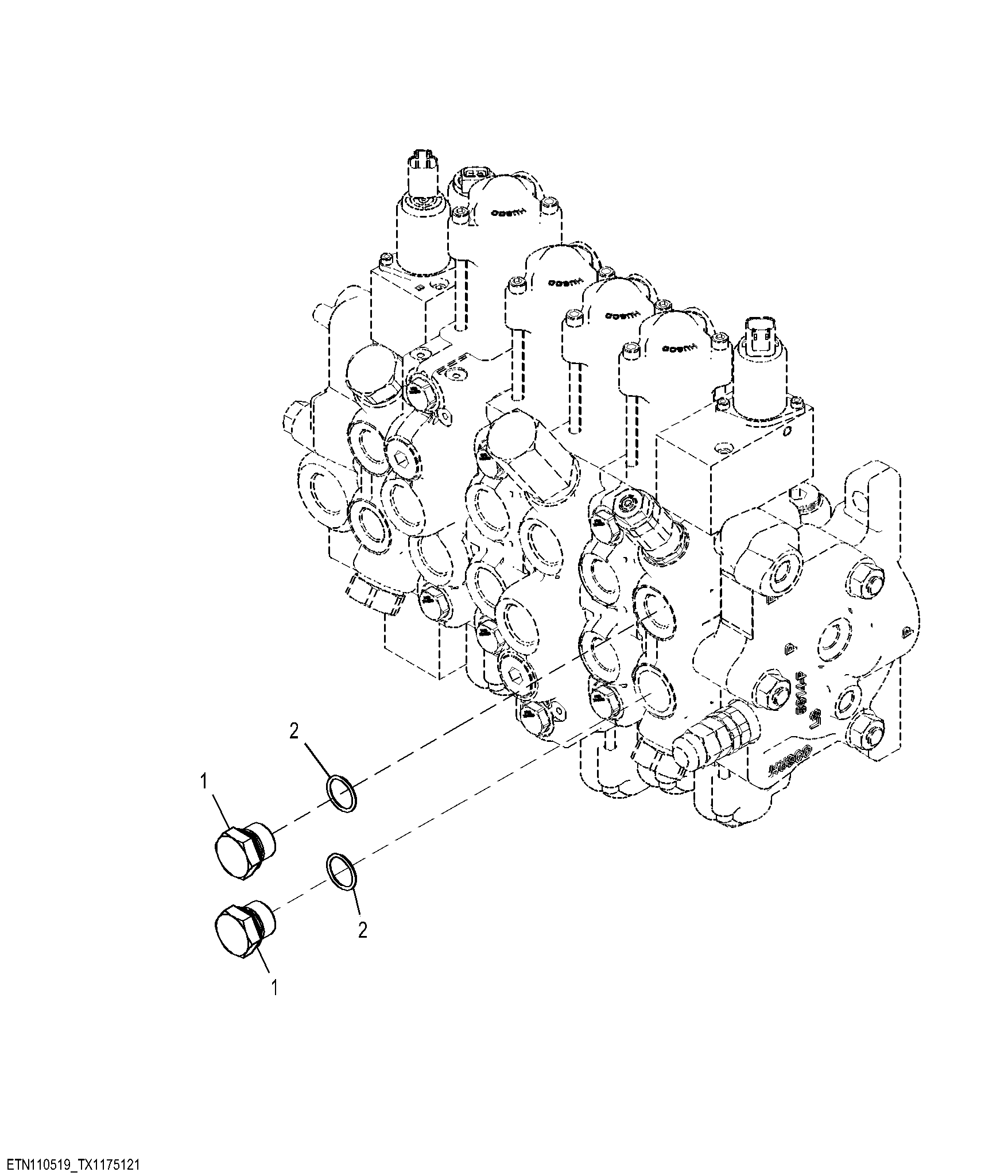 Port Plugs, Five Function Backhoe Valve