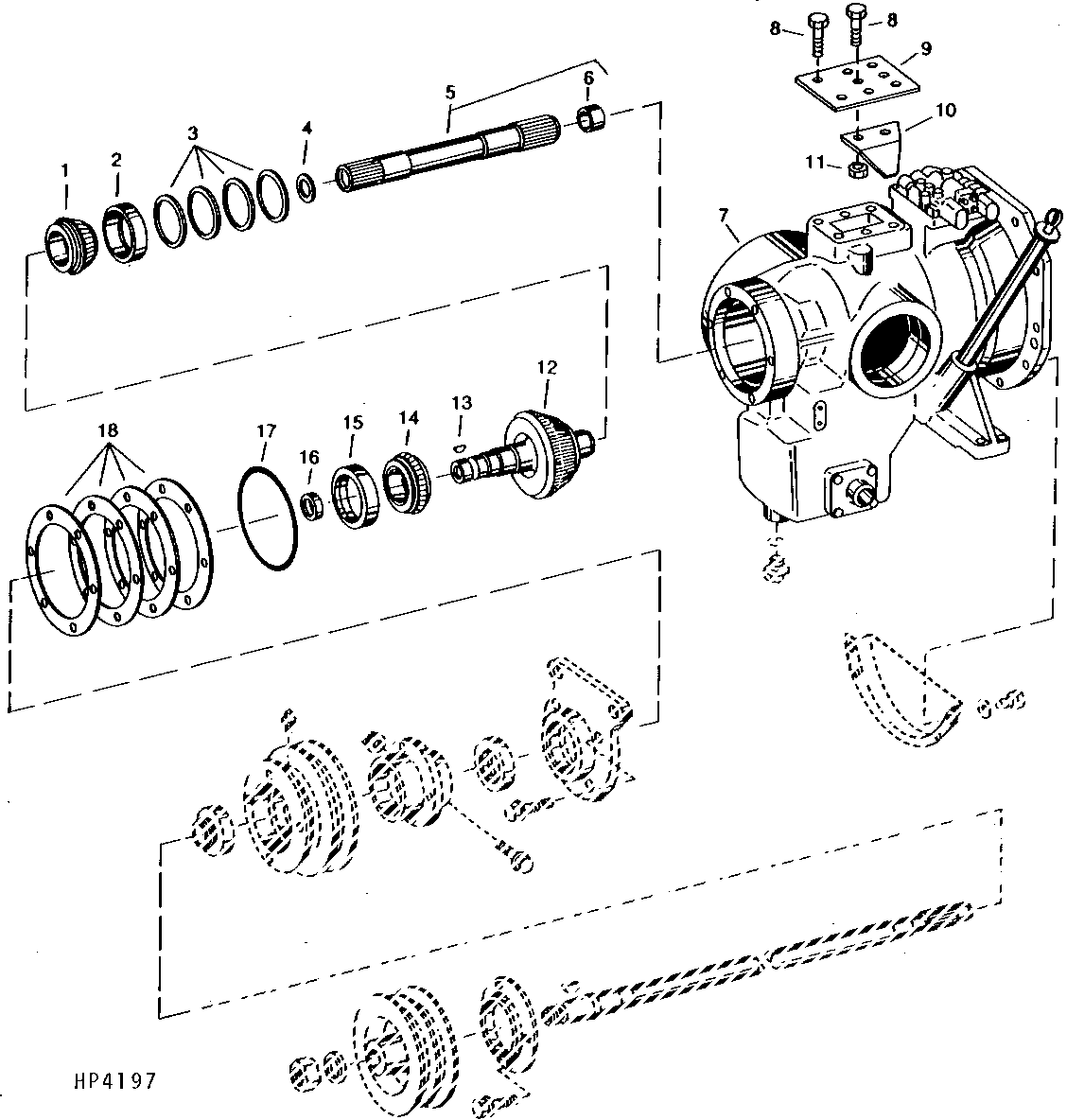 Engine Gearcase (Straw Chopper, Unloading And Separator Drive Gear)