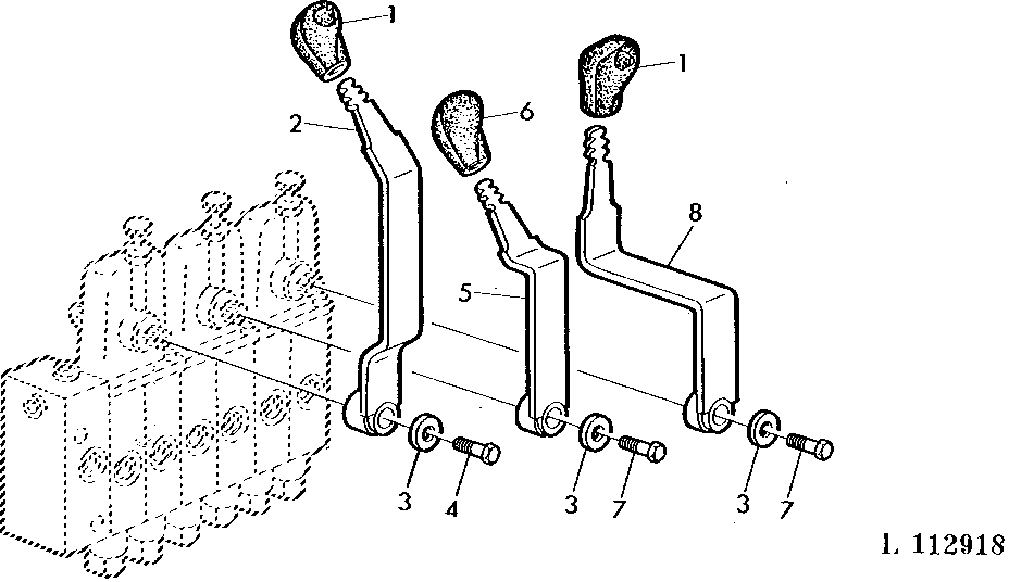 SELECTIVE CONTROL VALVE LEVERS (SPOOL TYPE)