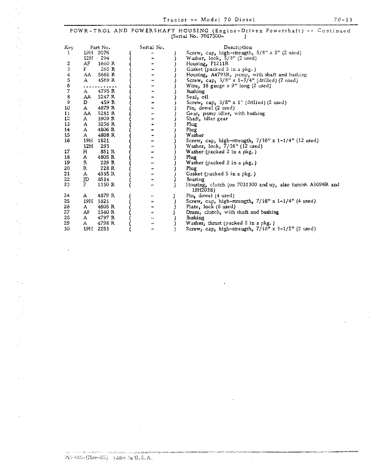 Section 75 - Hydraulic Mechanism (Continued)