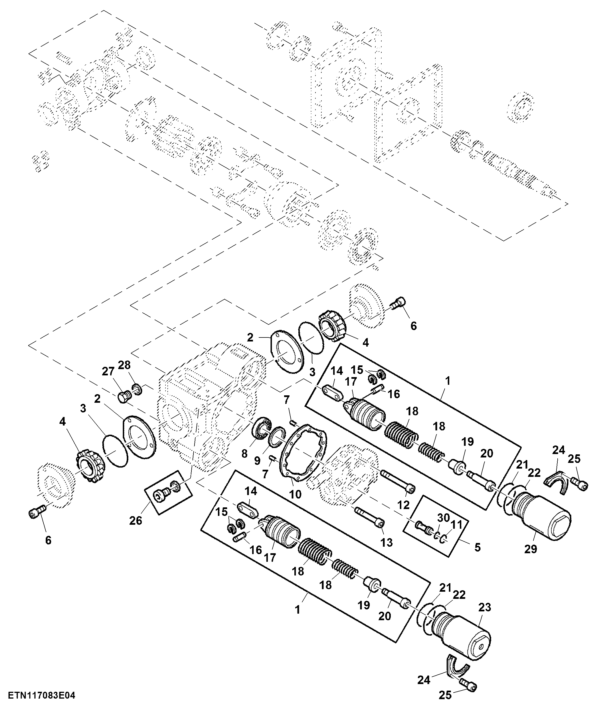 Hydraulic Pump Components for Push Button Shift Transmission, Final Tier 4, HillMaster™ (2 of 3)