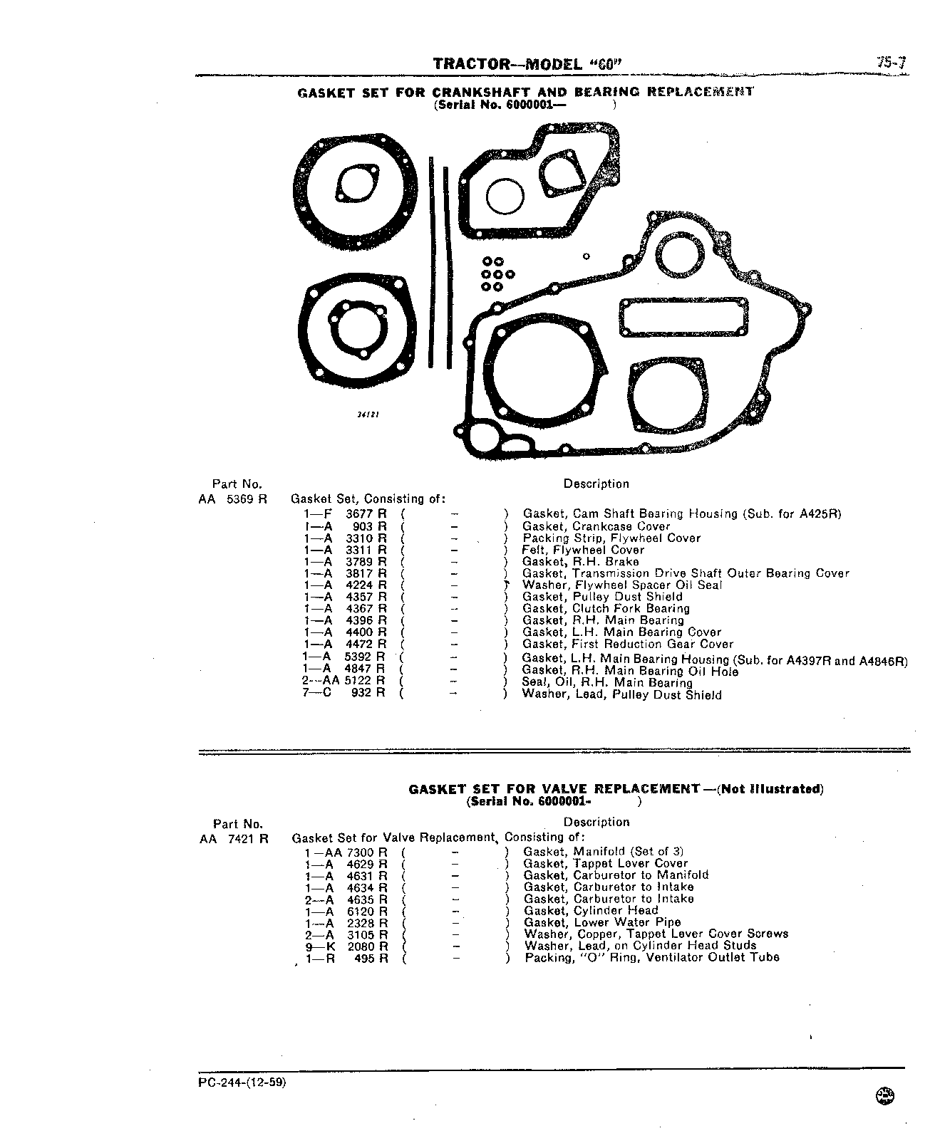Section 75-Umbrella Holder, Decals, and Gasket Sets (Continued)
