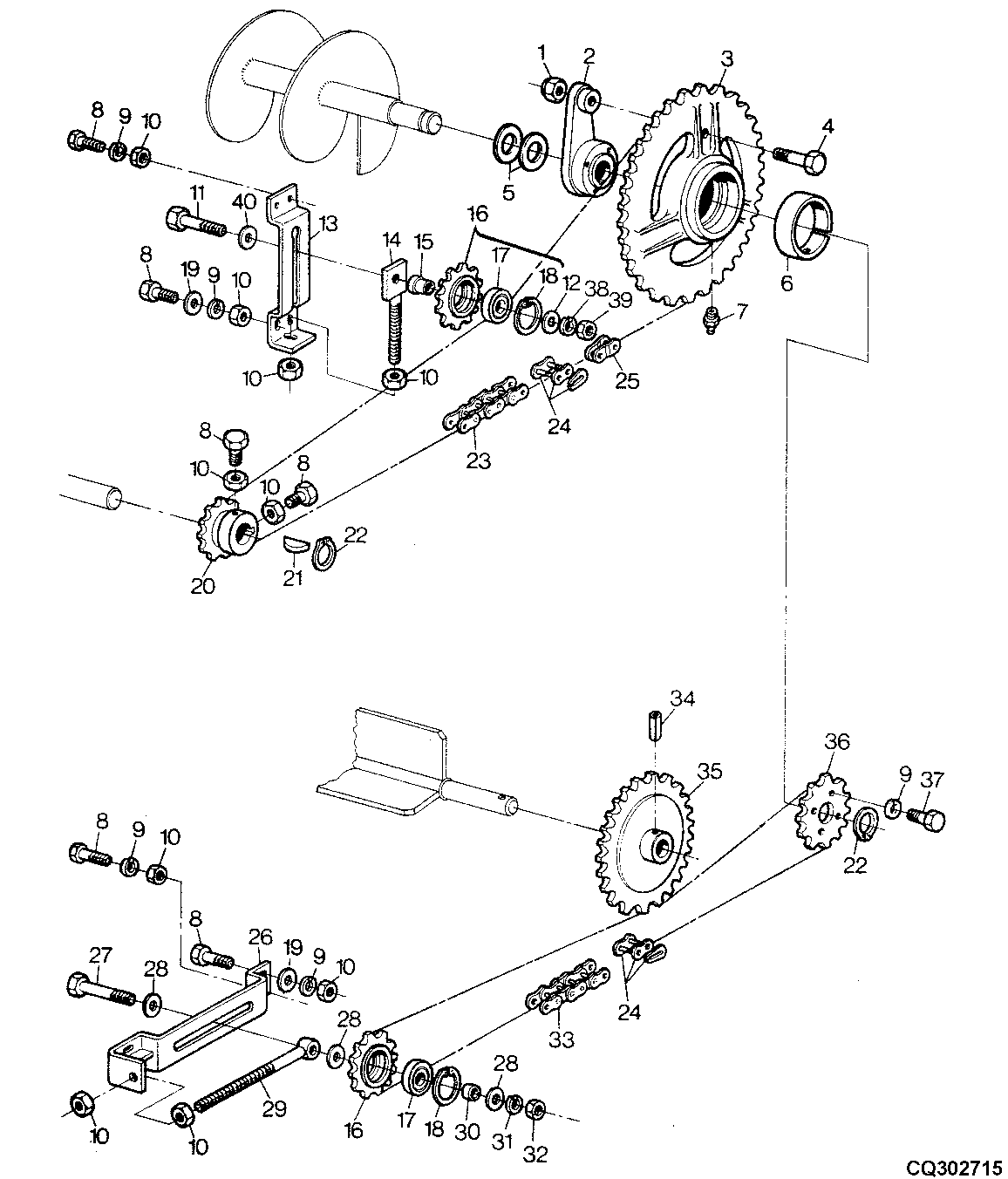 Drive - Unloading Auger And Paddle Roll - Grain Tank