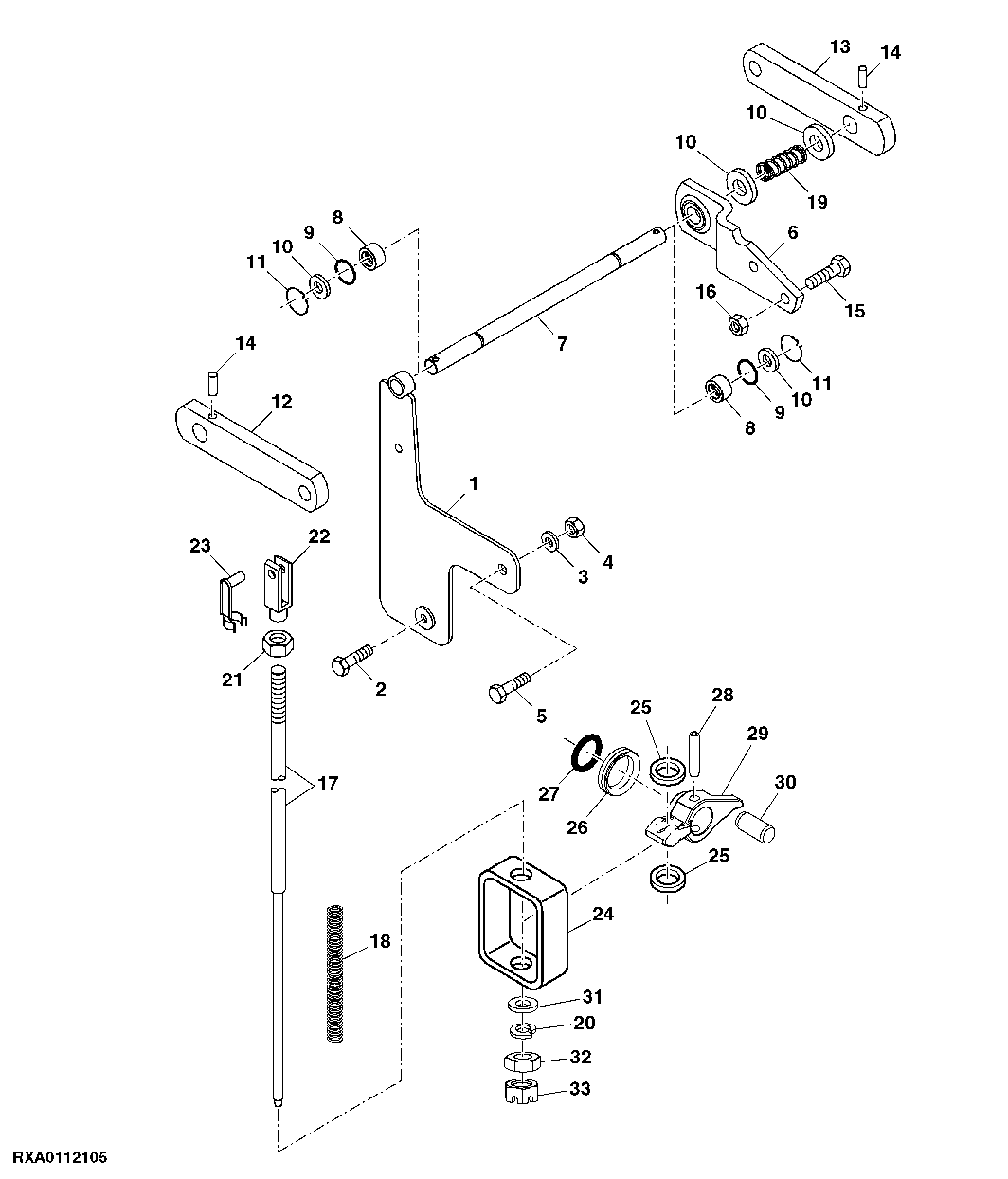 Lower Transmission Control Linkage (Power Shift) (Cab)