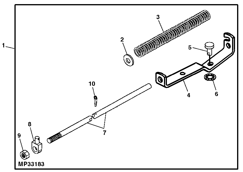 PTO Rod (For Tractors Equipped With 42M Or 48C Mower Deck)