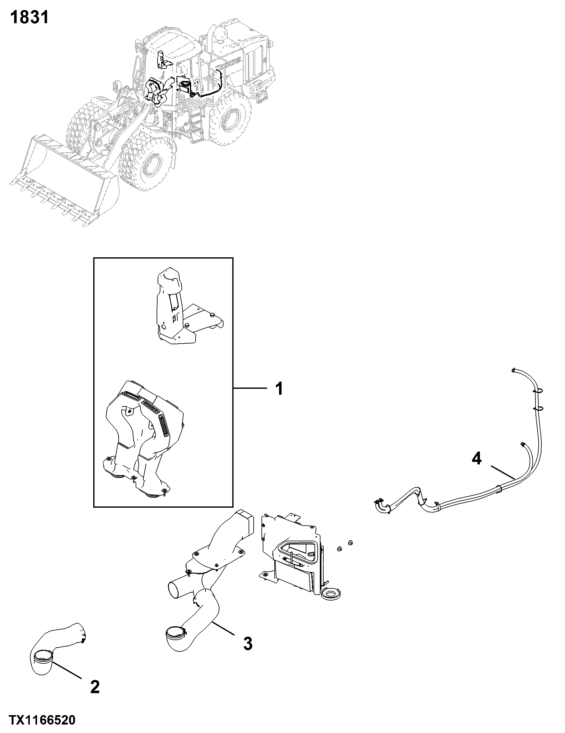 1831 Heater, Hoses, and Controls