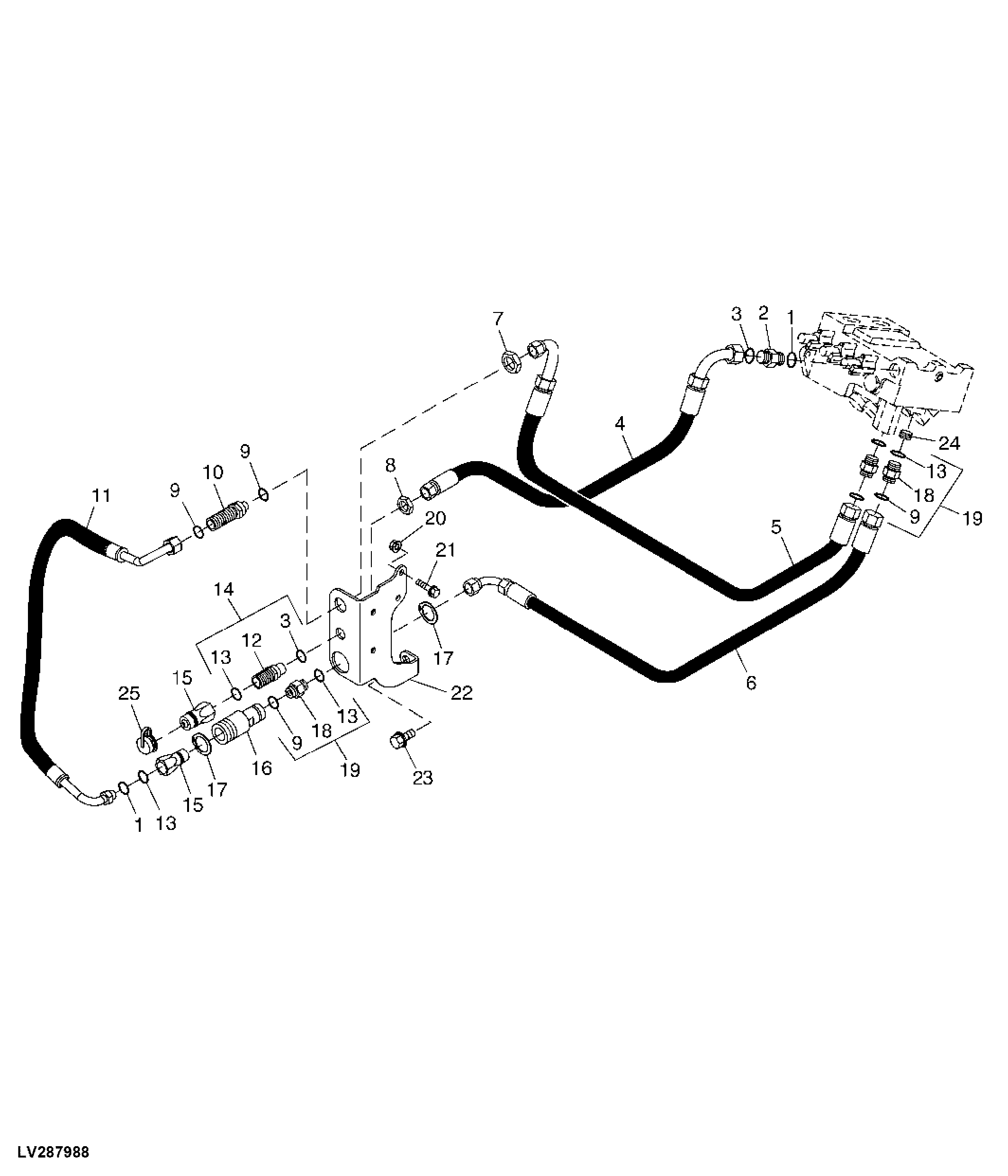 POWER BEYOND QUICK COUPLER KIT (WITH 2 OR 3 REAR SCV)