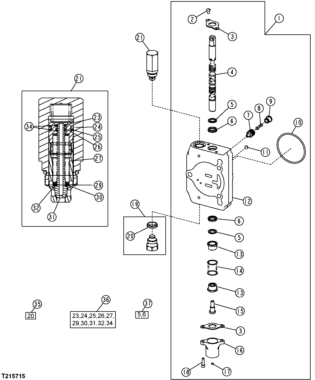 Auxiliary Section (Loader Valve) ( - 913479)