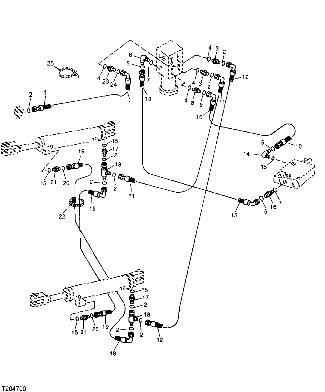HYDRAULIC STEERING SYSTEM HOSES AND FITTINGS (DD)